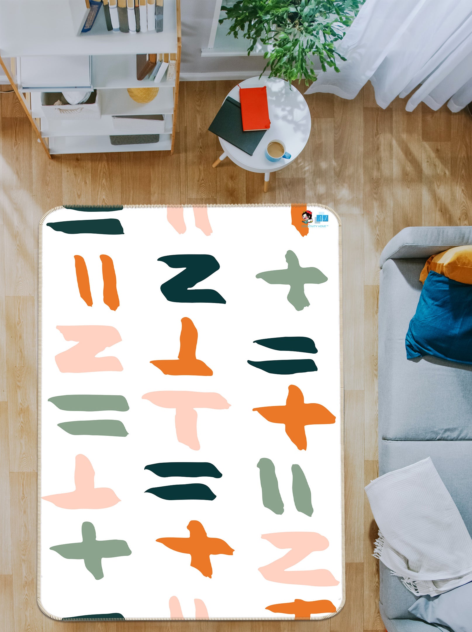 3D Color Symbol 107149 Kashmira Jayaprakash Rug Non Slip Rug Mat