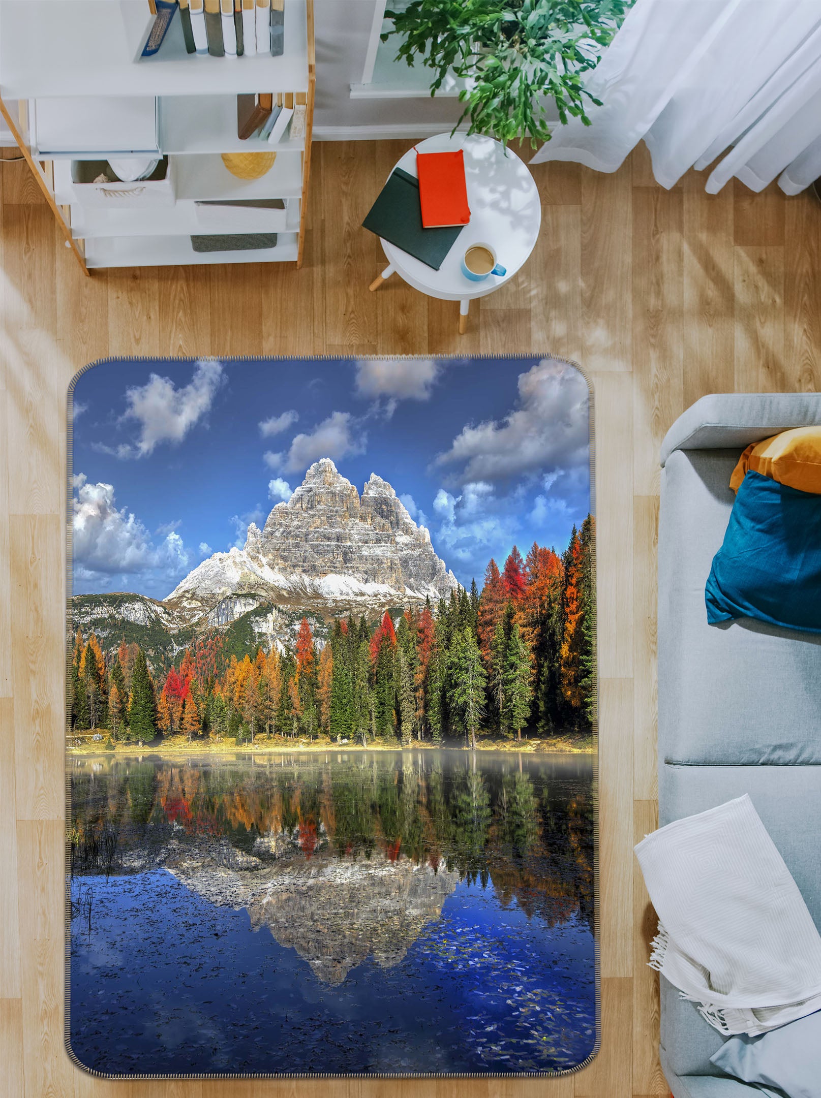 3D Forest Lake 1182 Marco Carmassi Rug Non Slip Rug Mat