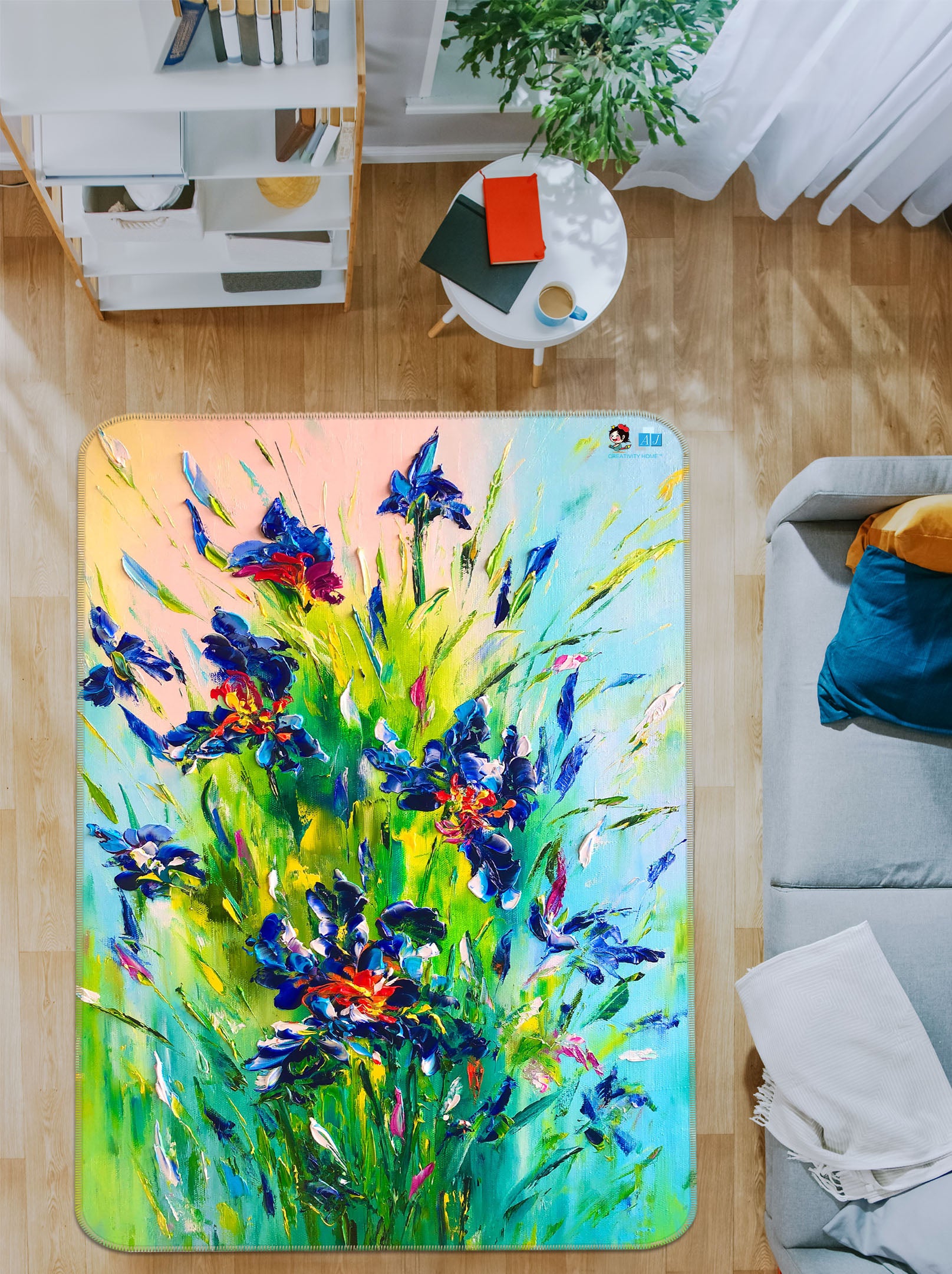 3D Orchid Petals 1296 Skromova Marina Rug Non Slip Rug Mat