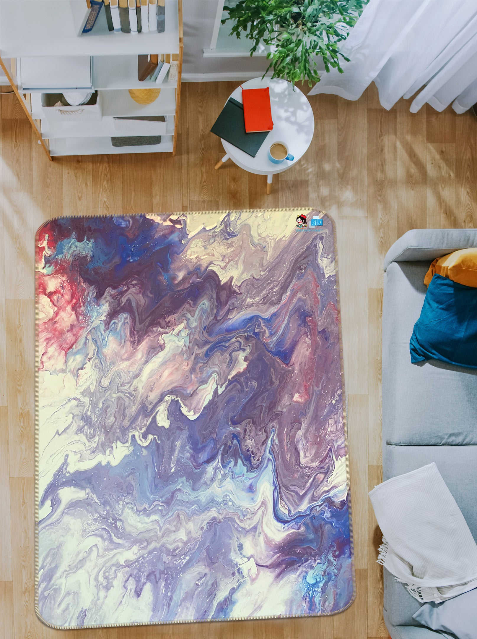 3D Colorful 40027 Valerie Latrice Rug Non Slip Rug Mat