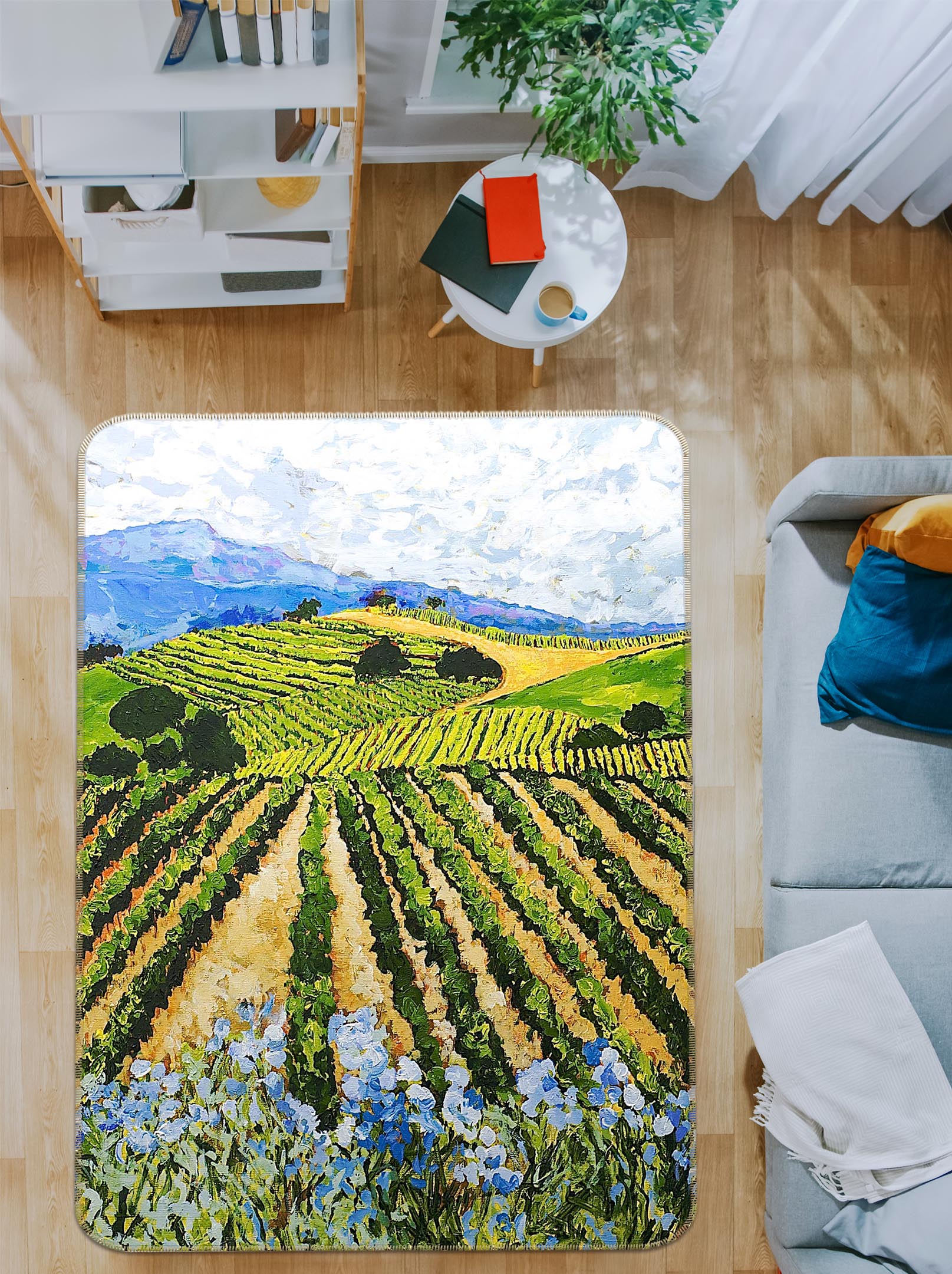 3D Early Crop 1028 Allan P. Friedlander Rug Non Slip Rug Mat