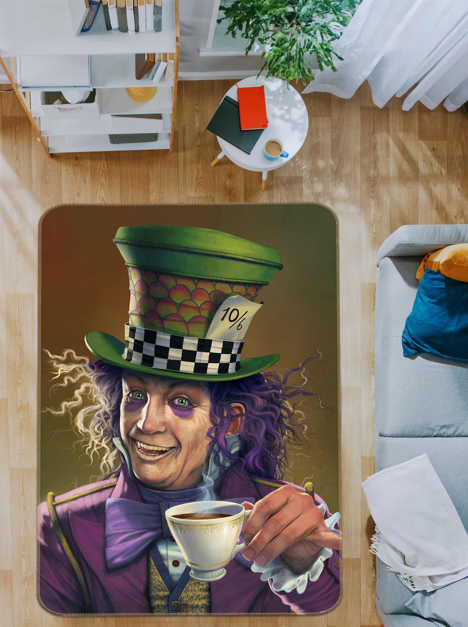 3D Mad Hatter Def 1049 Vincent Hie Rug Non Slip Rug Mat