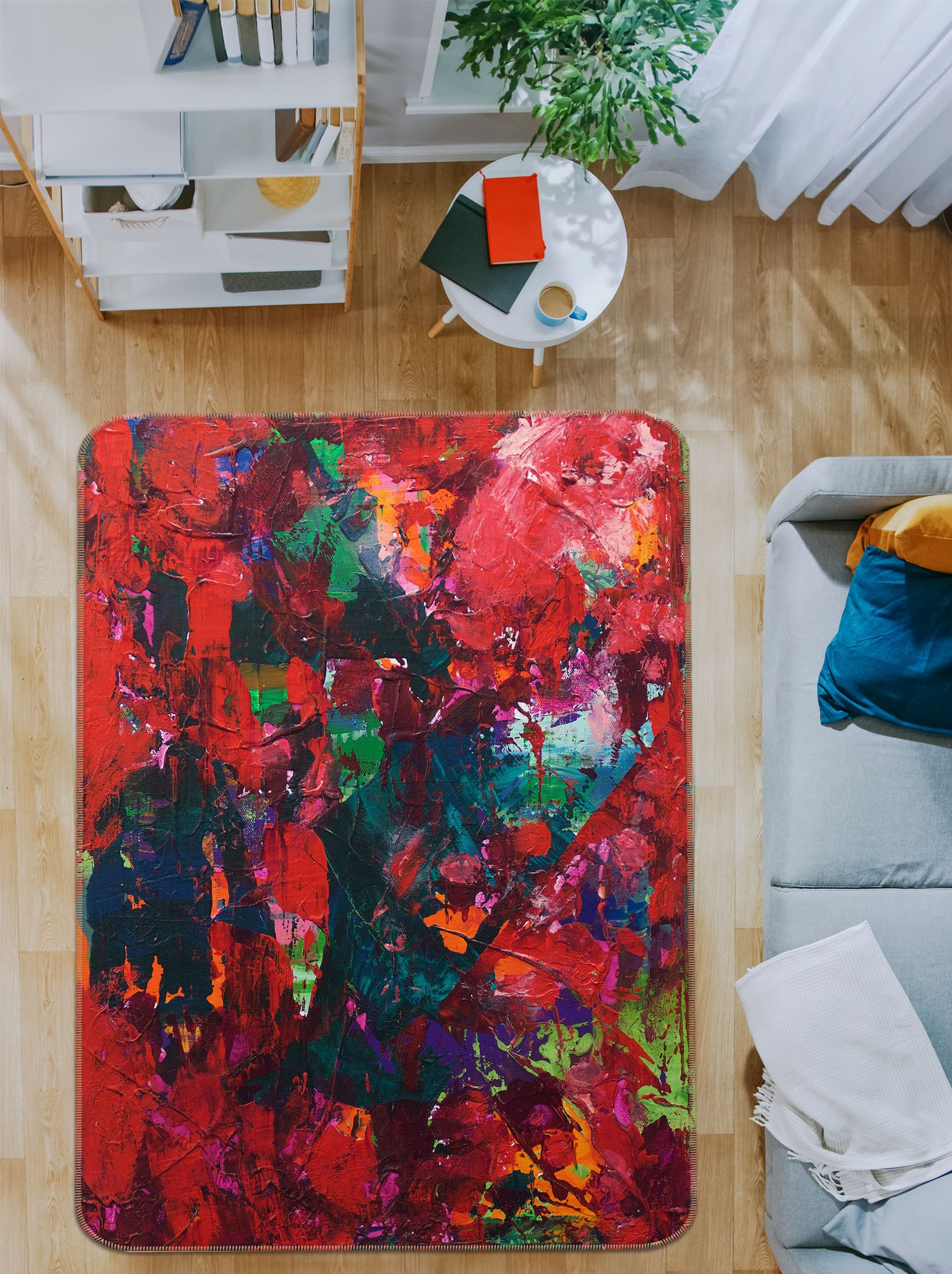 3D Forest Maple Leaf 1022 Allan P. Friedlander Rug Non Slip Rug Mat