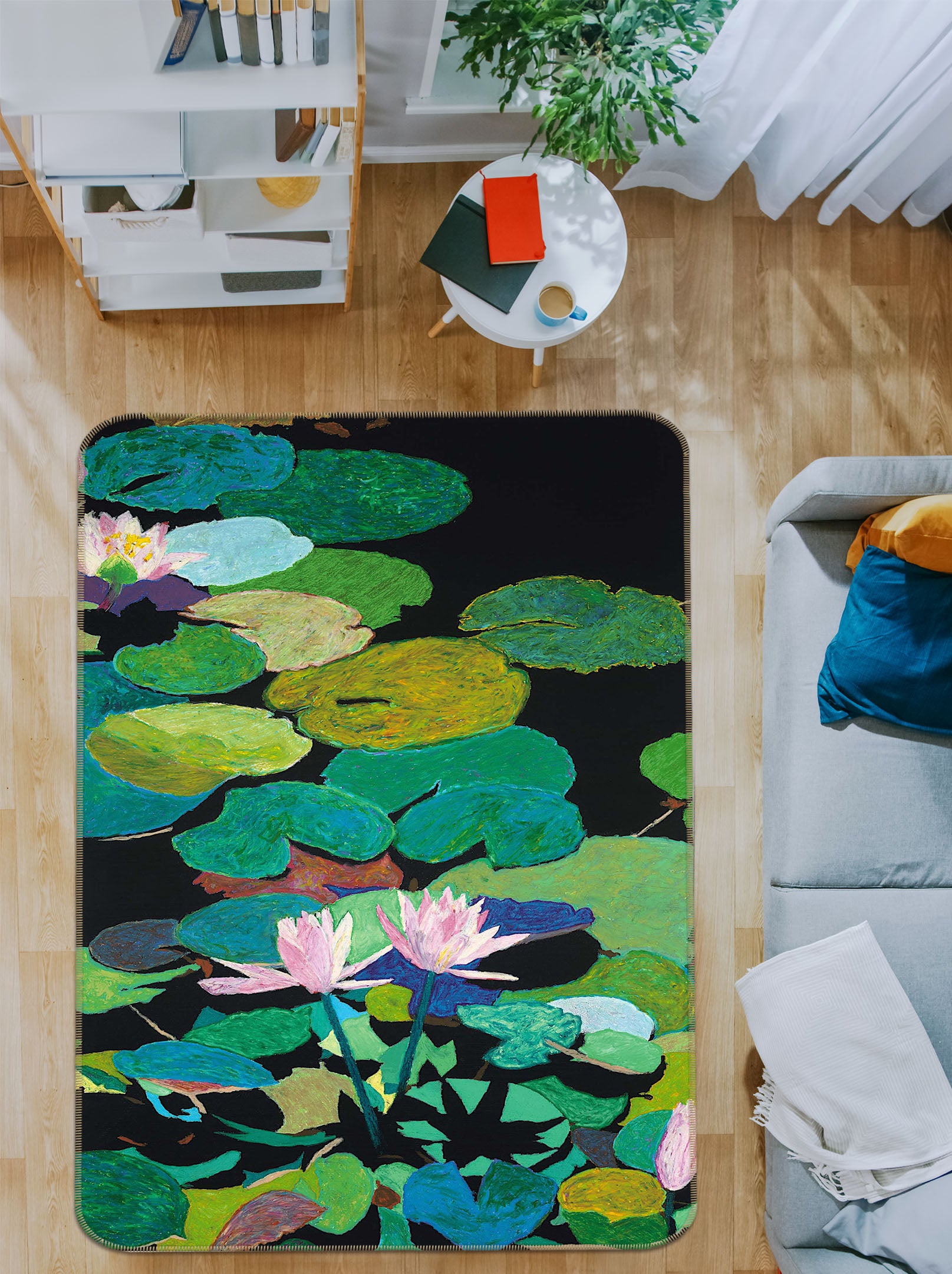 3D Beautiful Pond 3028 Allan P. Friedlander Rug Non Slip Rug Mat