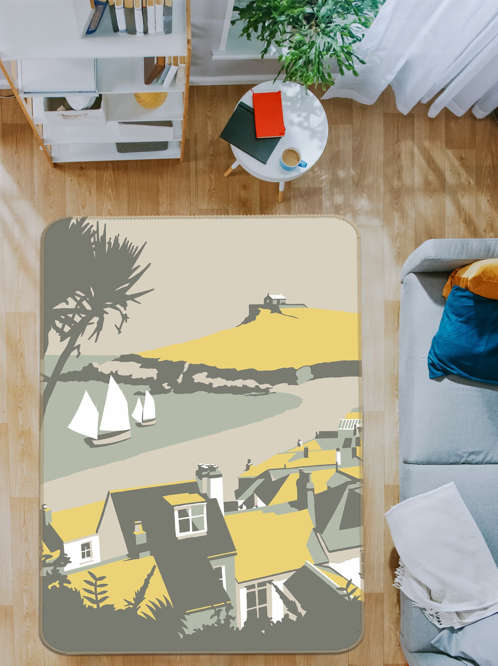 3D Yellow Umbrella 1154 Steve Read Rug Non Slip Rug Mat