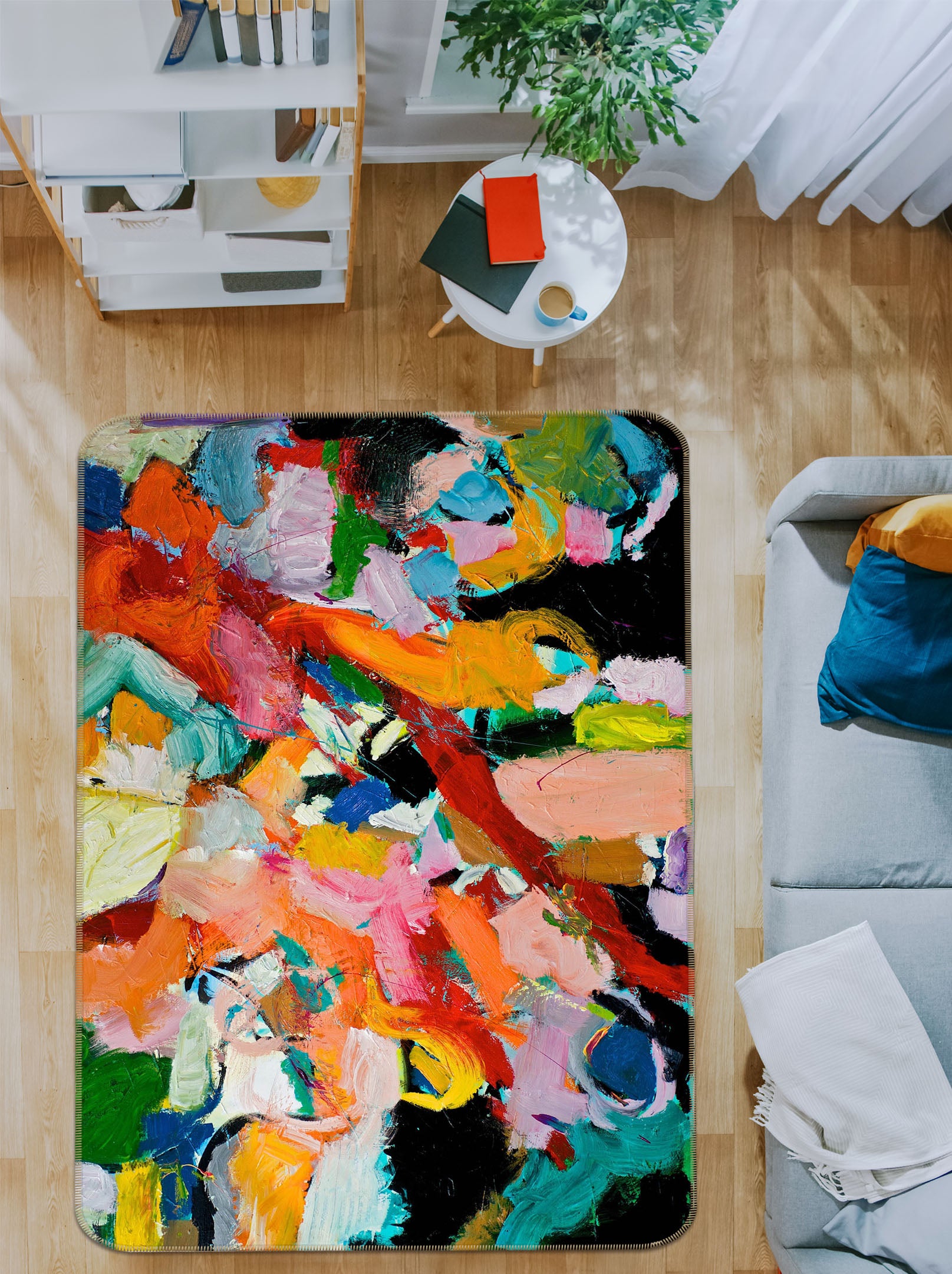 3D Forest Doodle 1024 Allan P. Friedlander Rug Non Slip Rug Mat