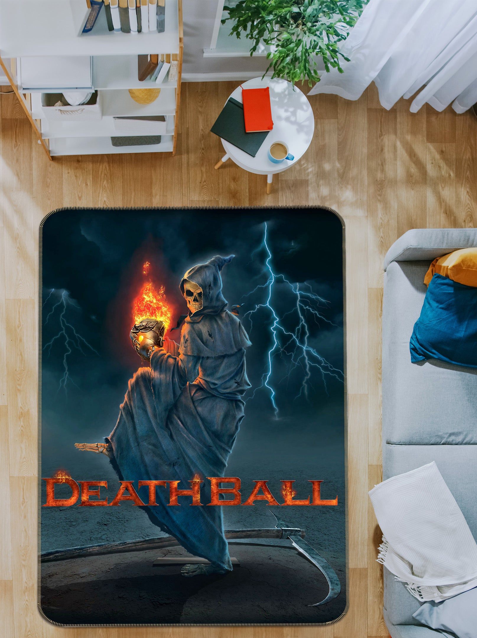 3D Death Ball 1027 Vincent Hie Rug Non Slip Rug Mat
