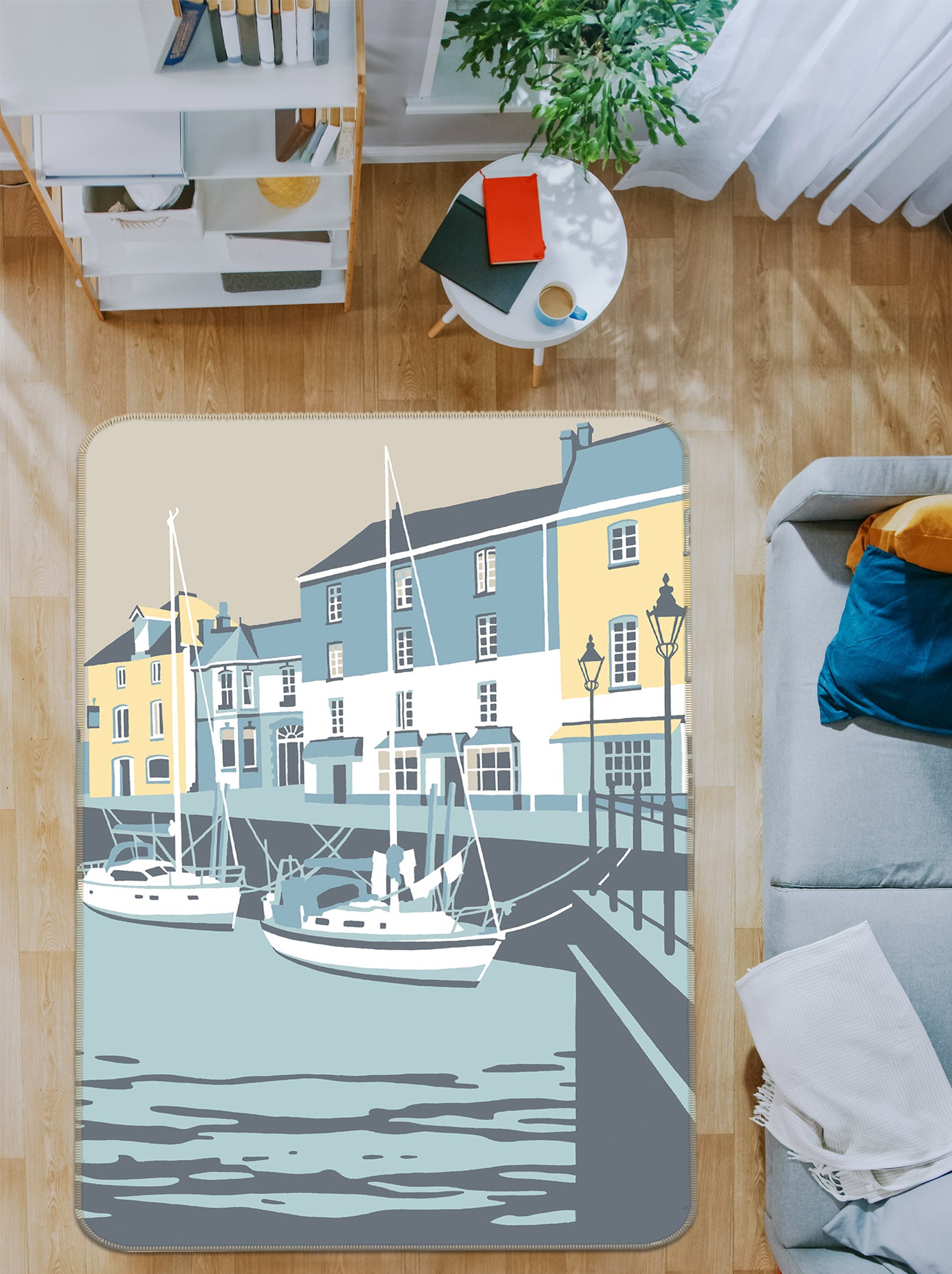 3D Padstow 1005 Steve Read Rug Non Slip Rug Mat