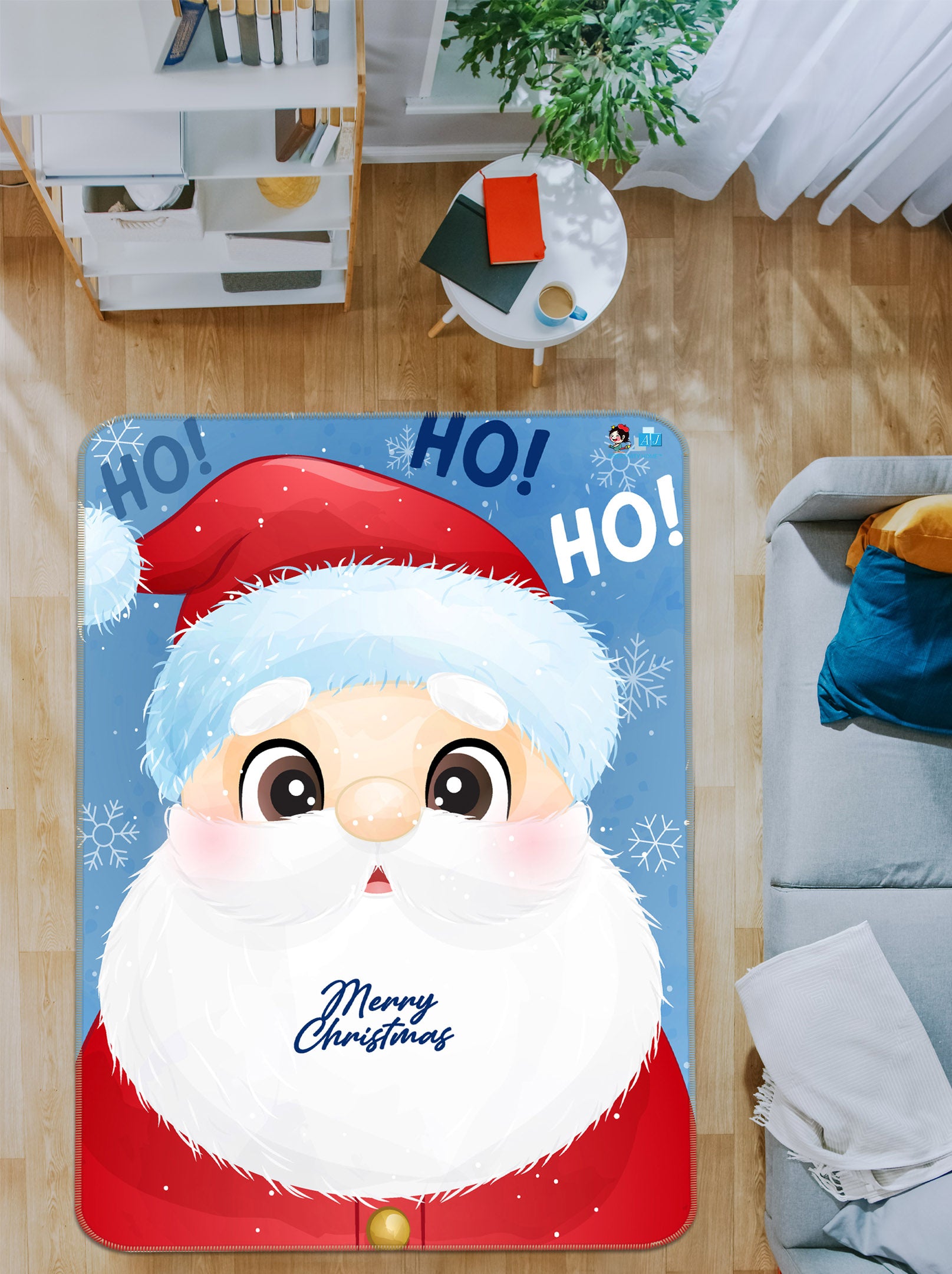 3D Santa Claus 57008 Christmas Non Slip Rug Mat Xmas