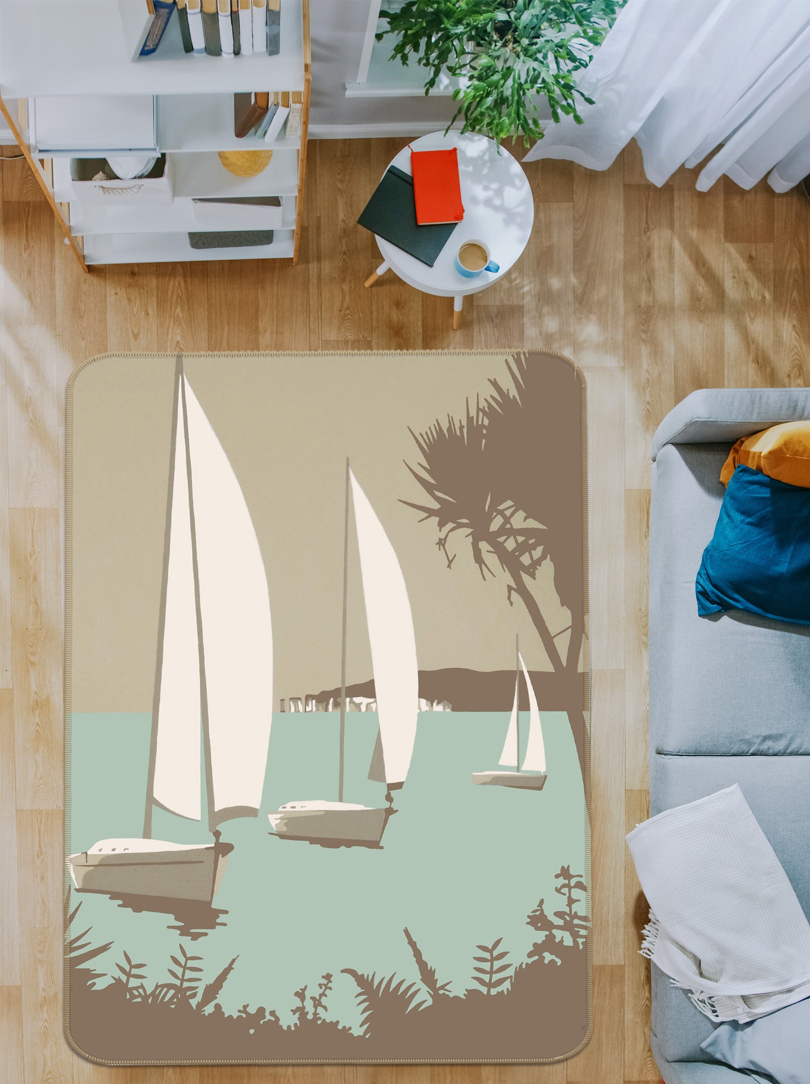 3D Poole The Purbecks 1135 Steve Read Rug Non Slip Rug Mat