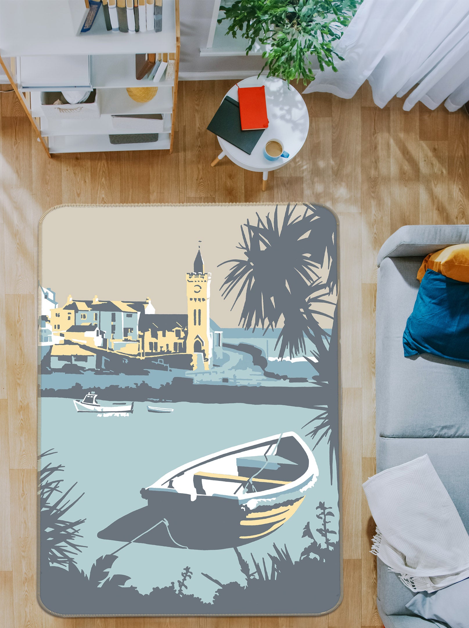 3D Porthleven 1136 Steve Read Rug Non Slip Rug Mat