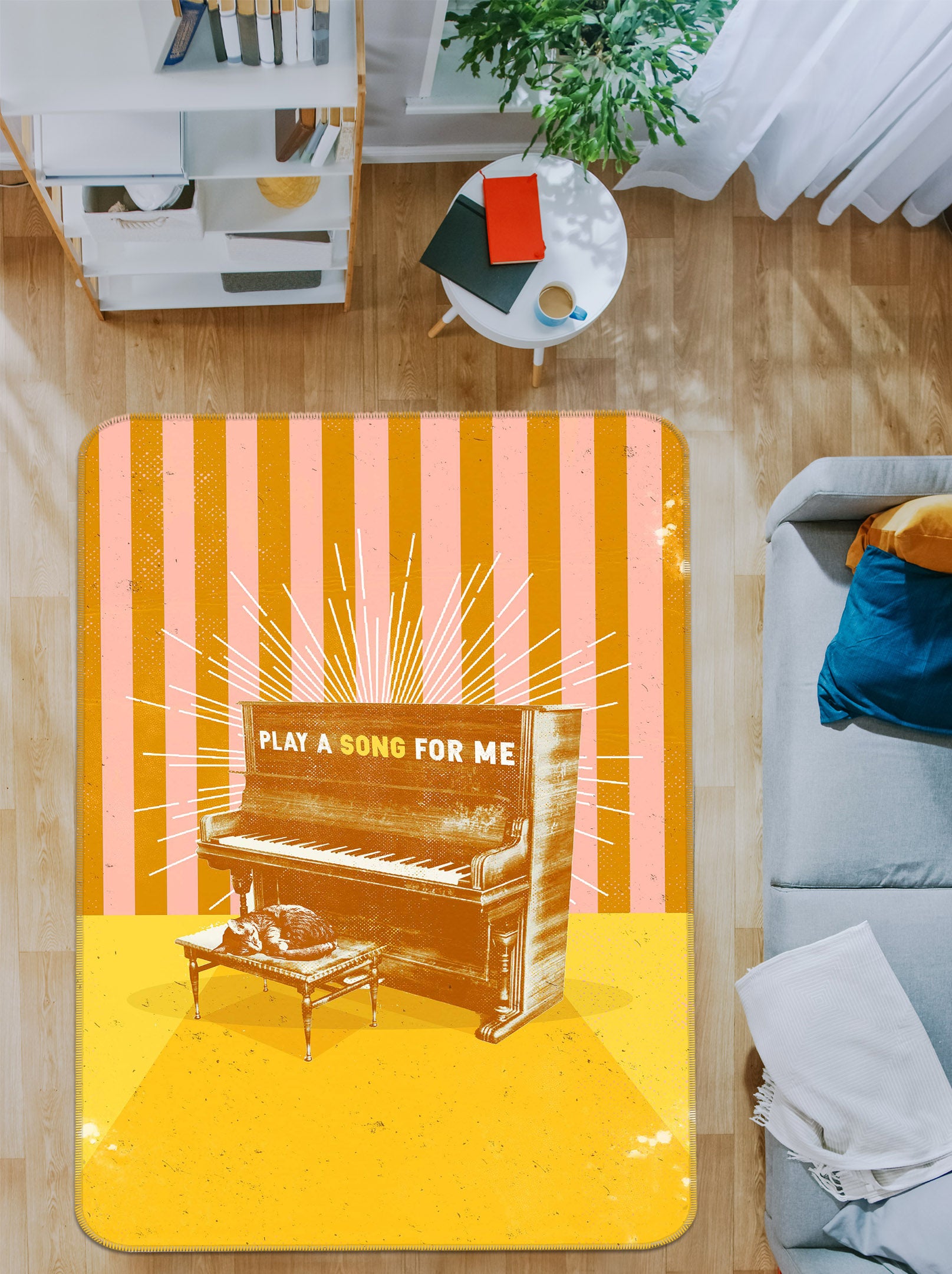 3D Play Piano 1010 Showdeer Rug Non Slip Rug Mat