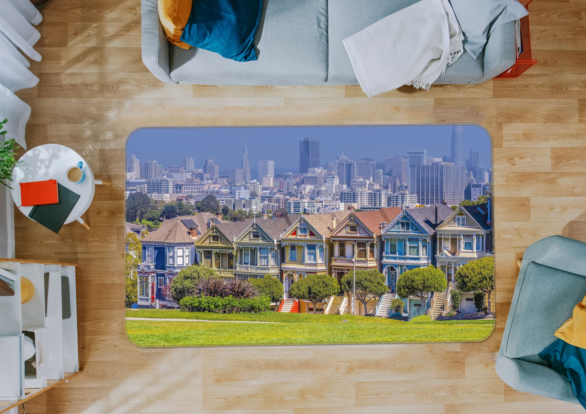 3D Steppe Village 1147 Marco Carmassi Rug Non Slip Rug Mat