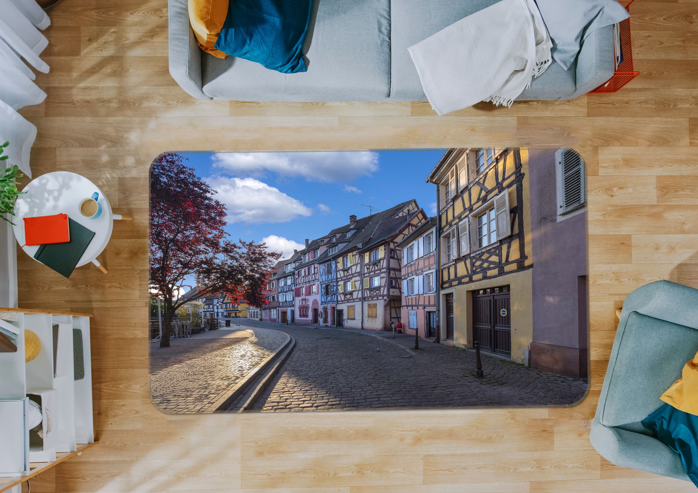 3D Sunny City 1070 Marco Carmassi Rug Non Slip Rug Mat