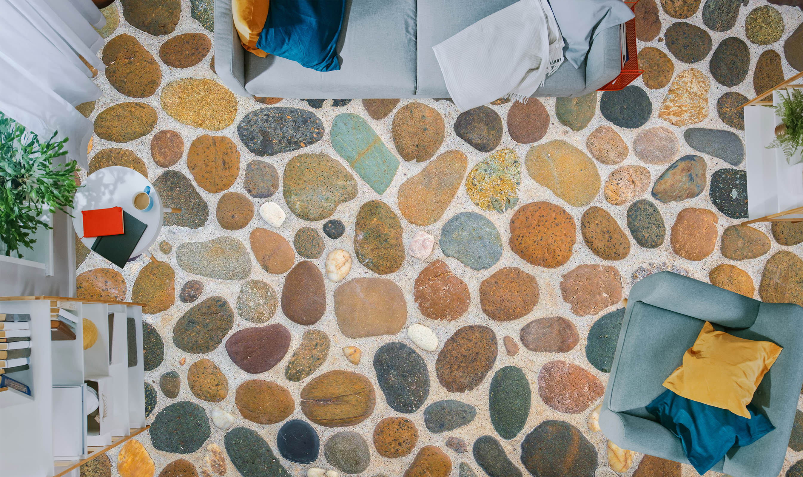 3D Fun Colored Stones 060 Floor Mural Wallpaper Murals Rug & Mat Print Epoxy waterproof bath floor
