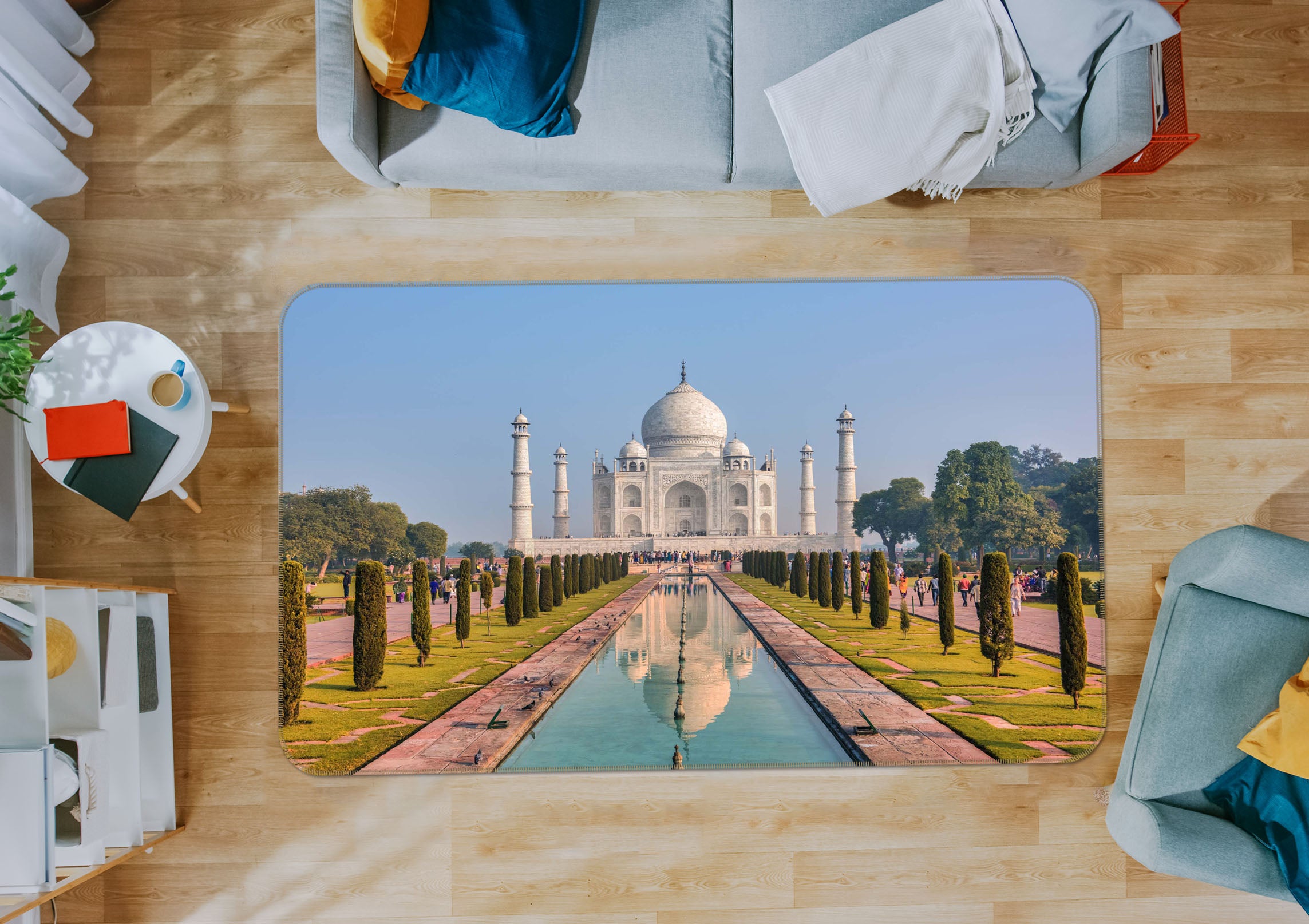 3D White Castle 1156 Marco Carmassi Rug Non Slip Rug Mat