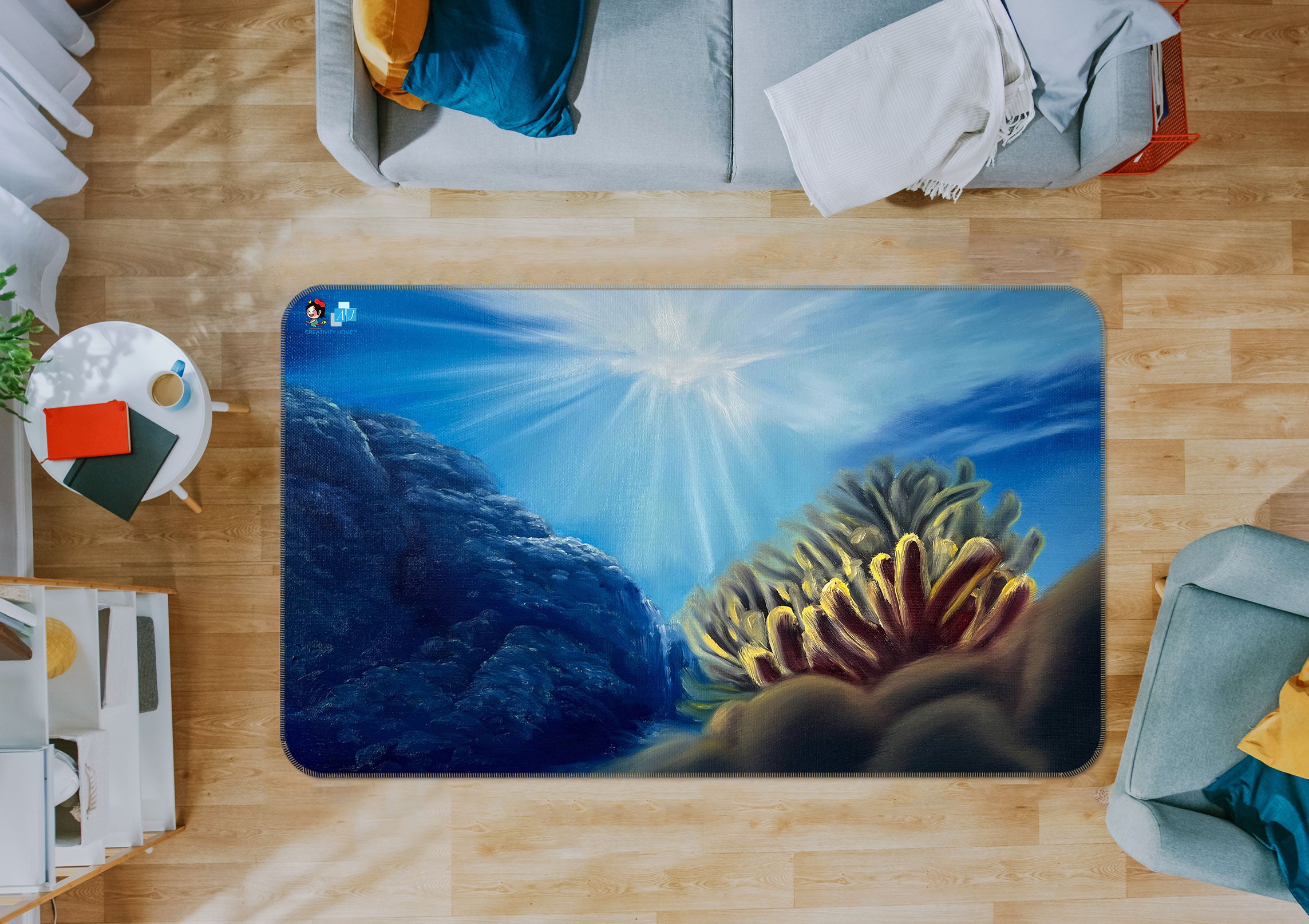 3D Seabed Stony Coral 9705 Marina Zotova Rug Non Slip Rug Mat