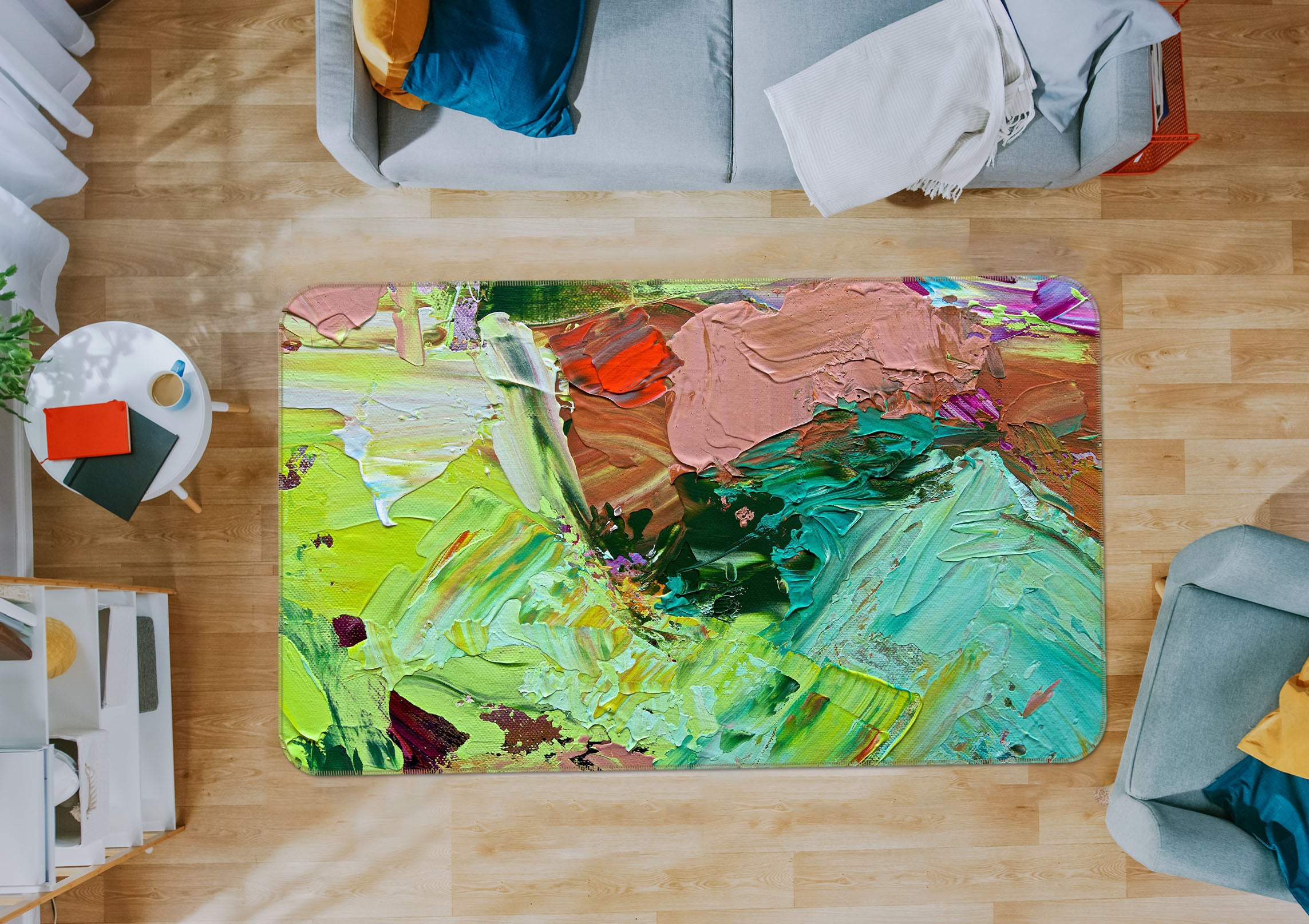 3D Abstract Pattern 1069 Allan P. Friedlander Rug Non Slip Rug Mat