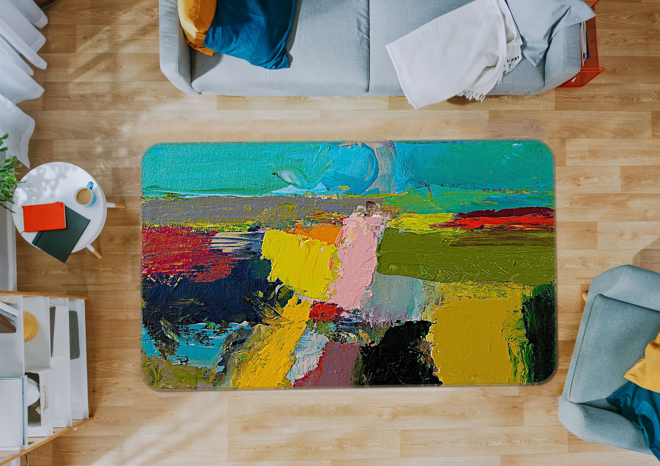 3D Color Painting 1060 Allan P. Friedlander Rug Non Slip Rug Mat