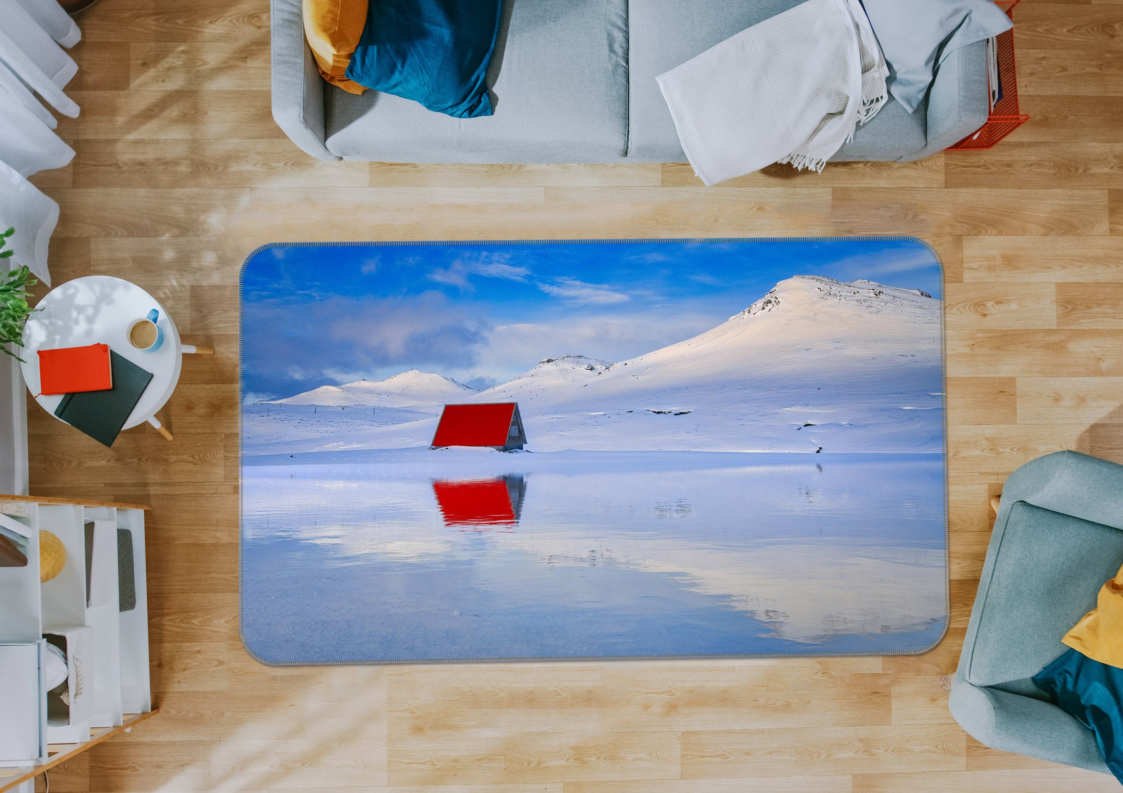 3D Snow Hut 1146 Marco Carmassi Rug Non Slip Rug Mat