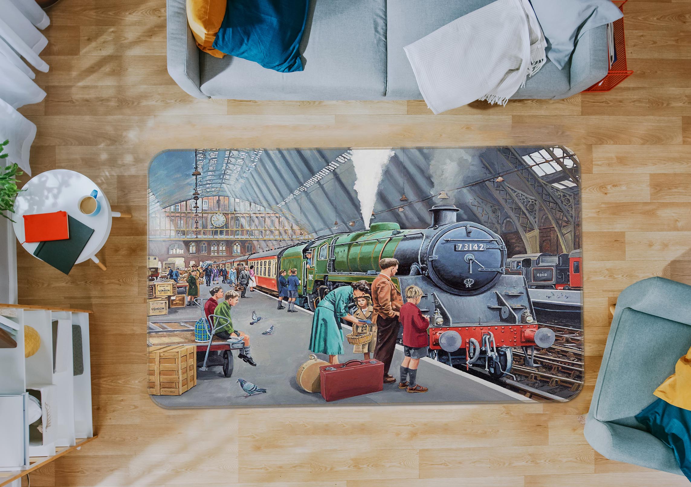 3D By Train 1103 Trevor Mitchell Rug Non Slip Rug Mat