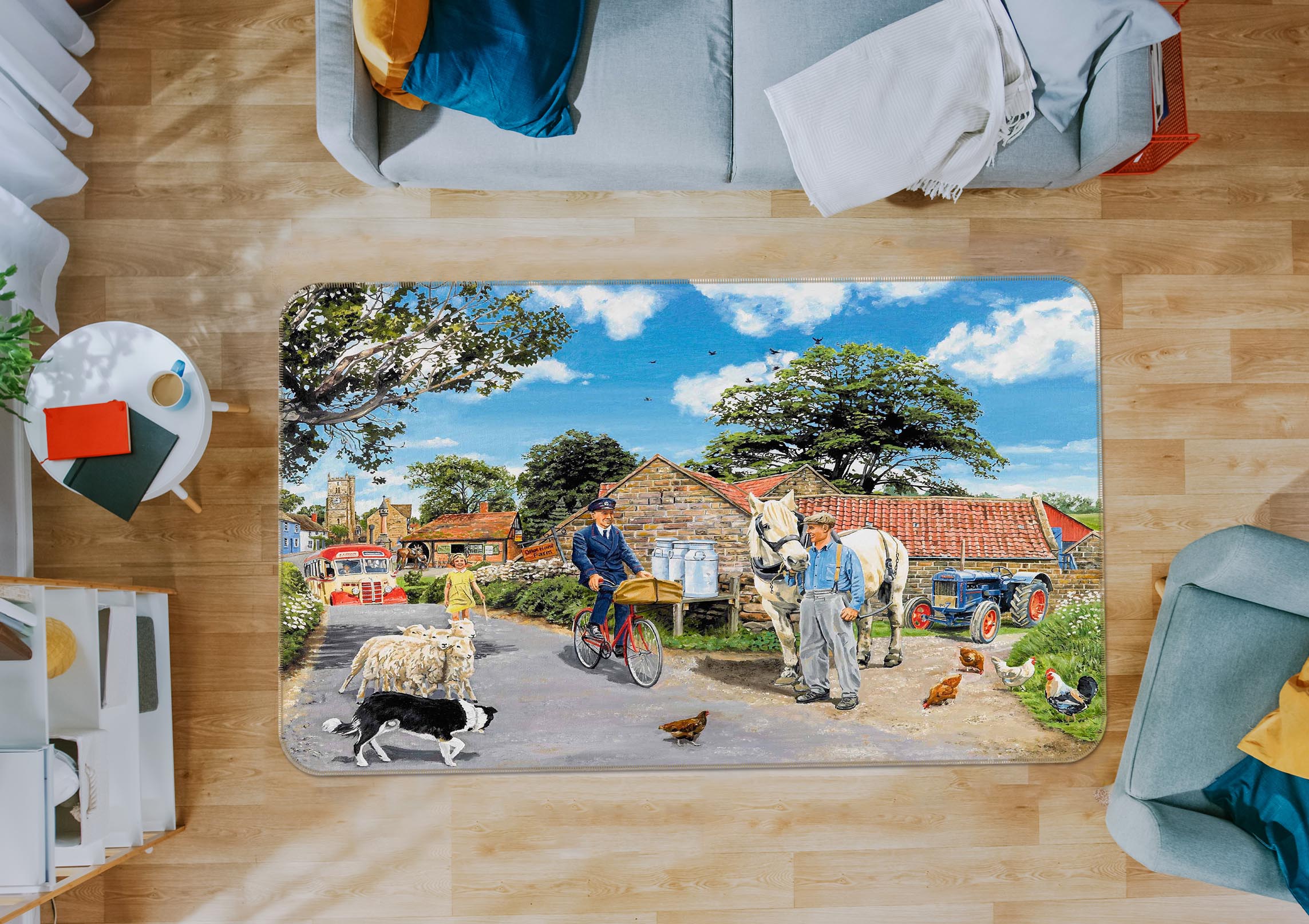 3D Post For The Farm 1097 Trevor Mitchell Rug Non Slip Rug Mat