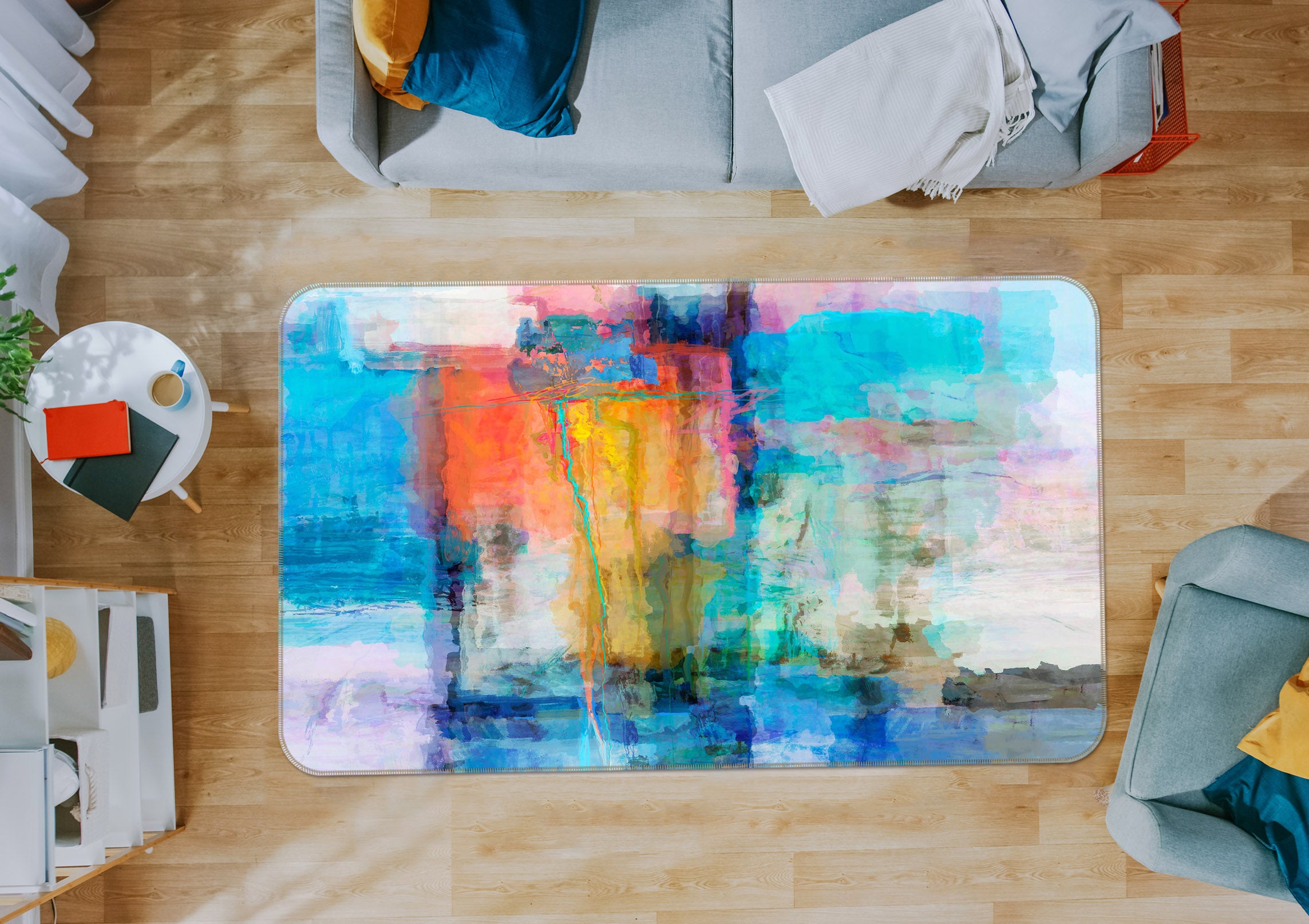 3D Sea Sunset 107 Michael Tienhaara Rug Non Slip Rug Mat