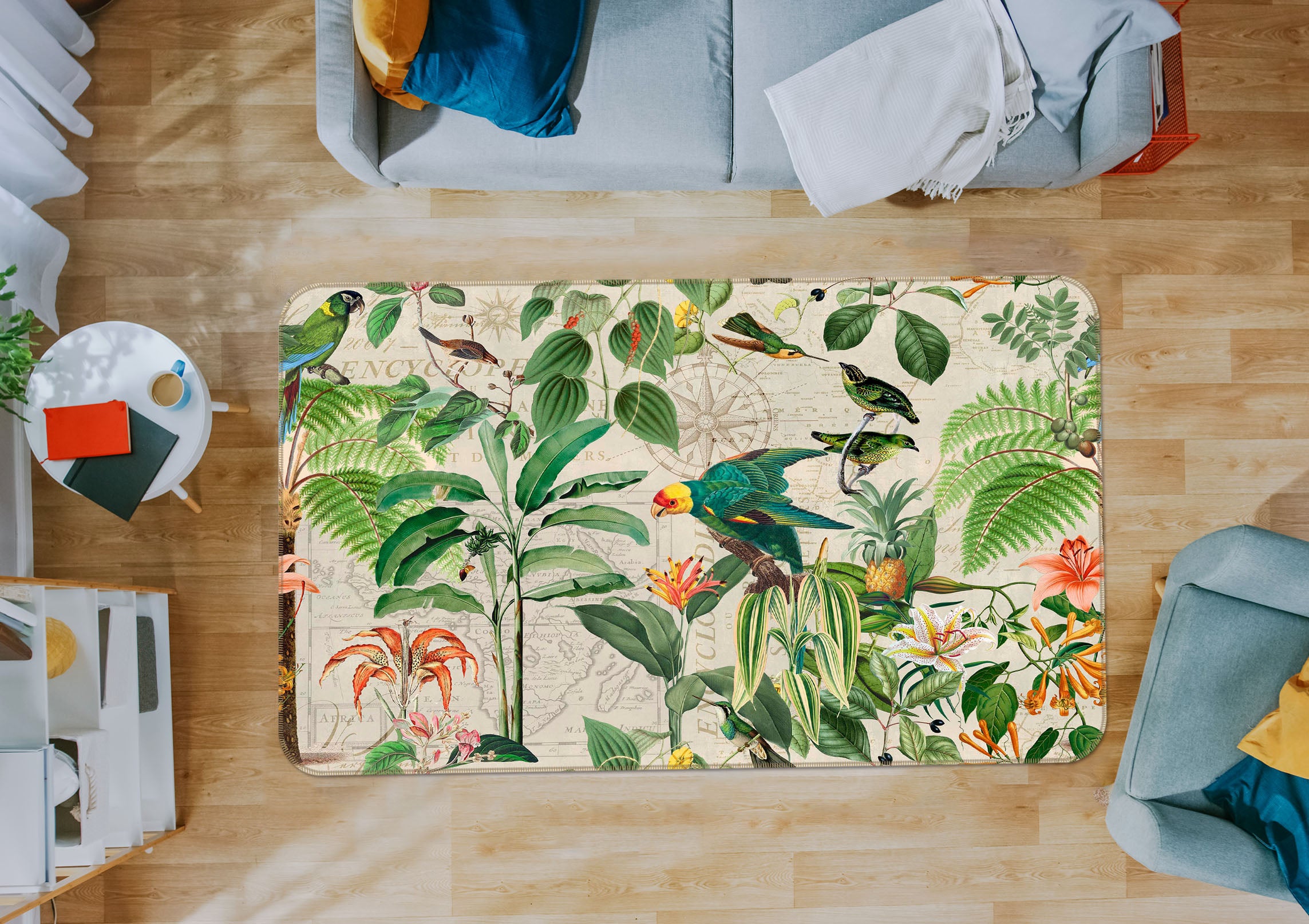 3D Kingdom Of Birds 1034 Andrea haase Rug Non Slip Rug Mat