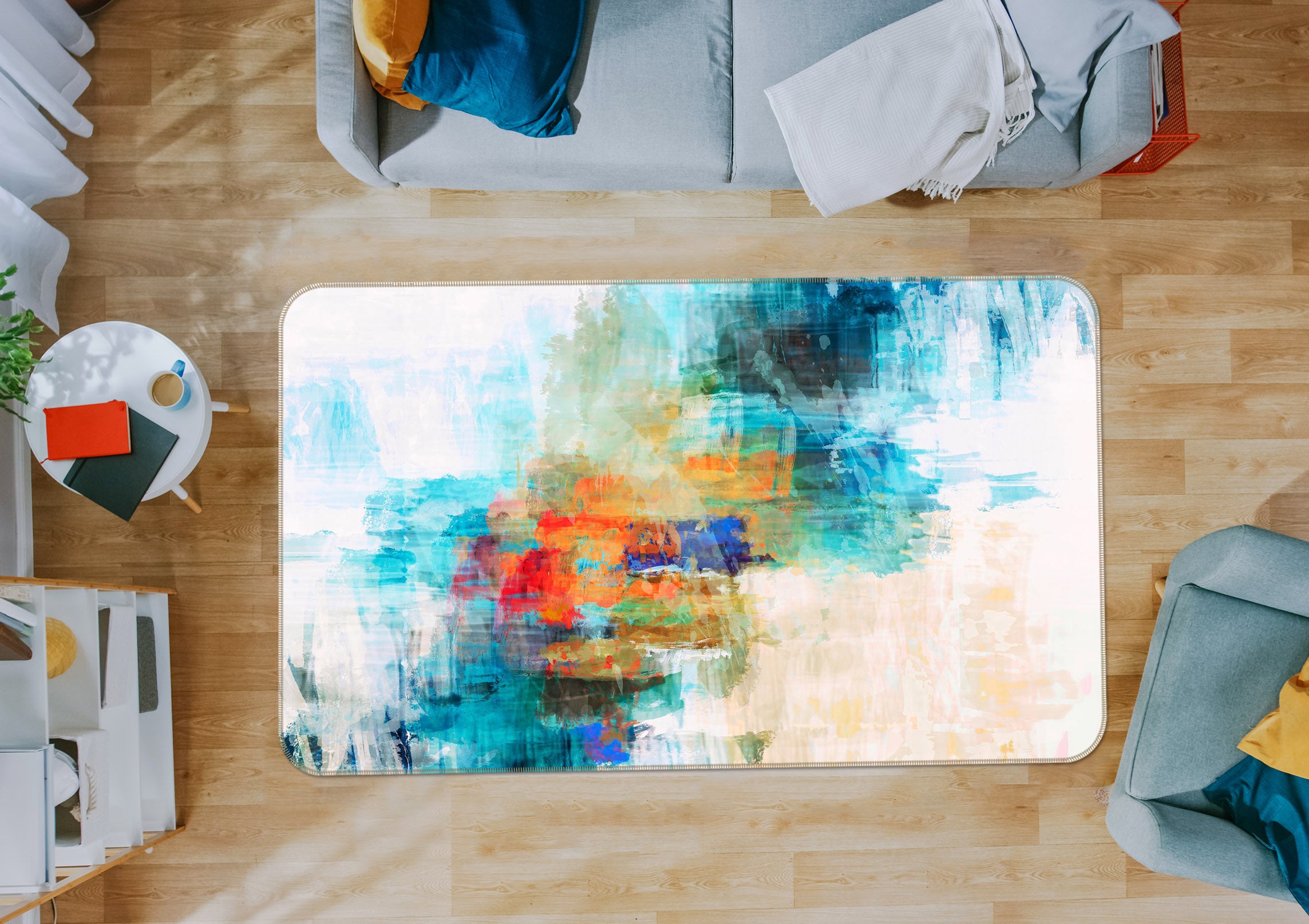 3D Abstract Art 105 Michael Tienhaara Rug Non Slip Rug Mat