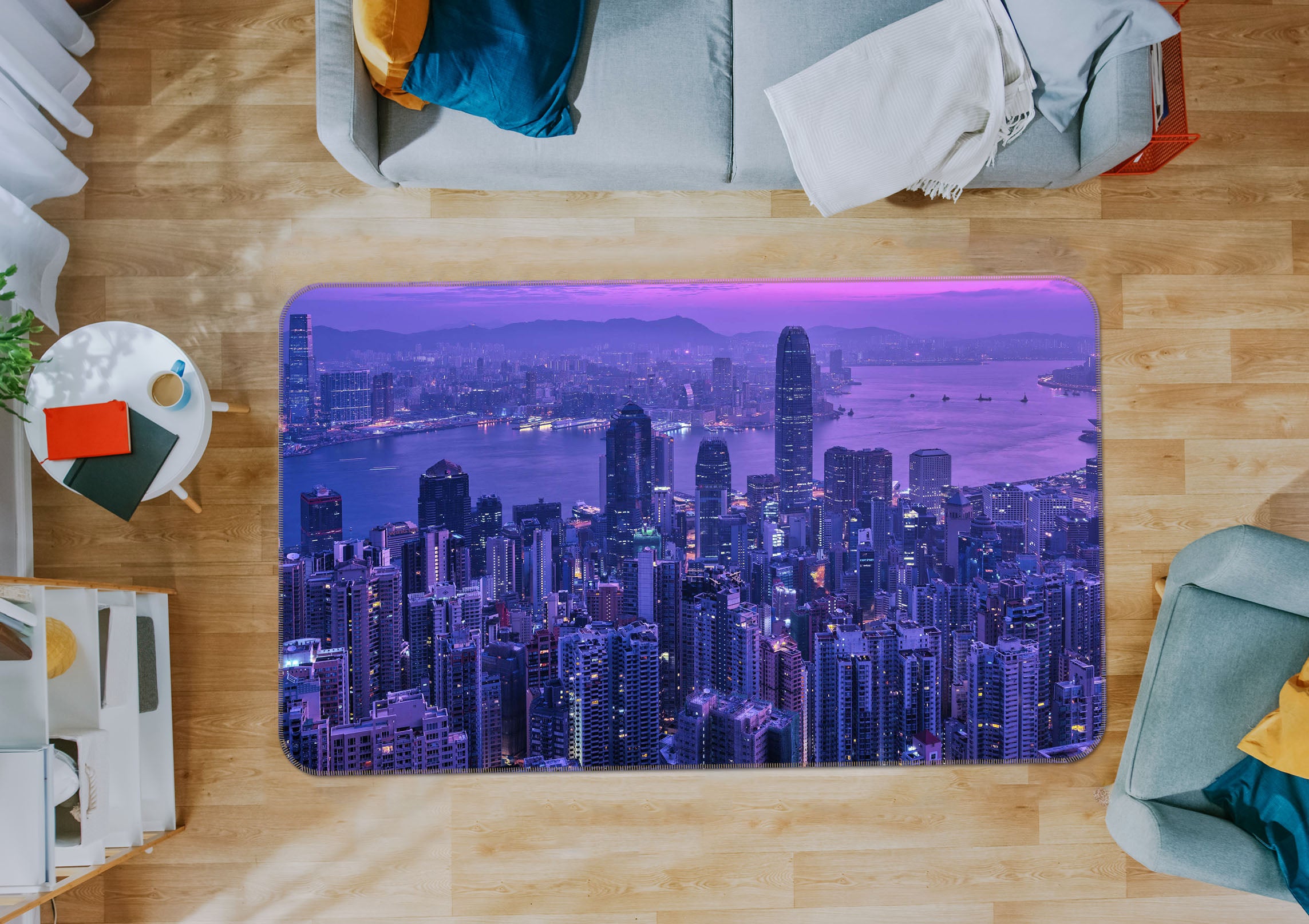 3D Hazy City 1177 Marco Carmassi Rug Non Slip Rug Mat