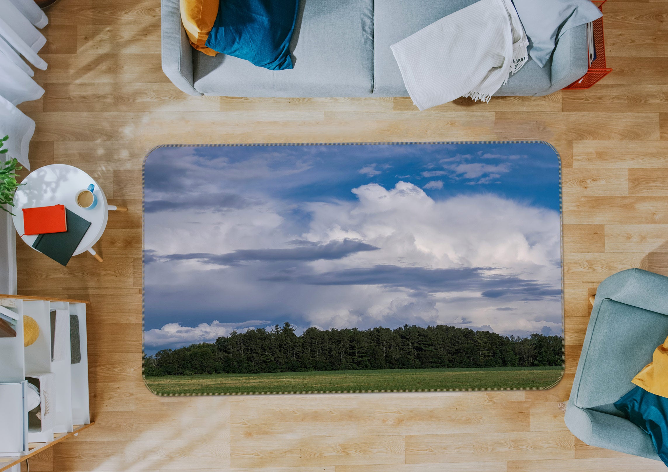 3D Lawn Forest 1024 Jerry LoFaro Rug Non Slip Rug Mat