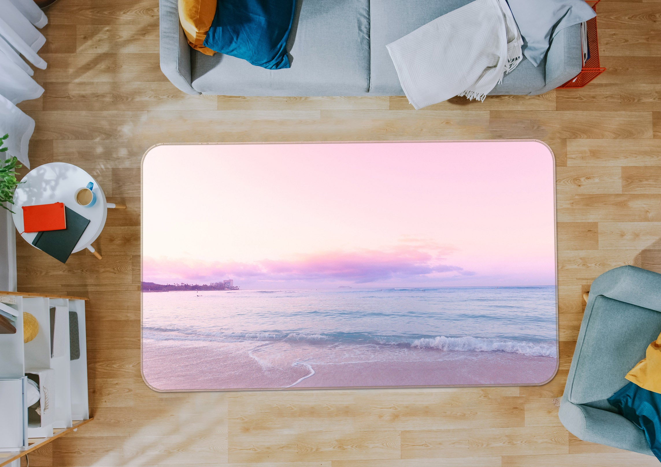 3D Purple Sky 1005 Noirblanc777 Rug Non Slip Rug Mat