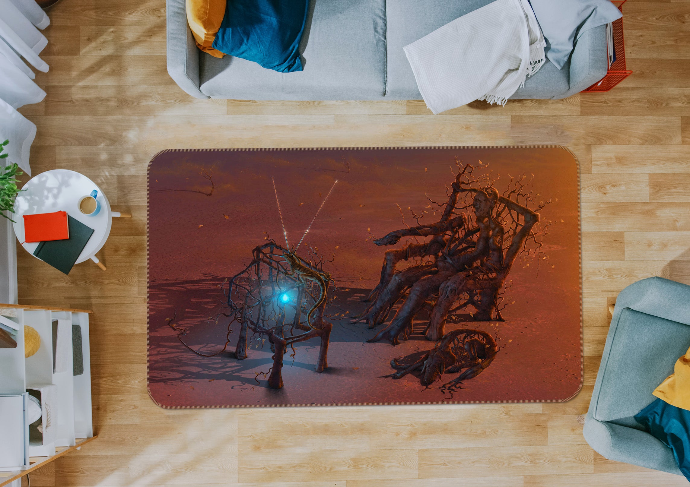 3D Remote 1096 Vincent Hie Rug Non Slip Rug Mat