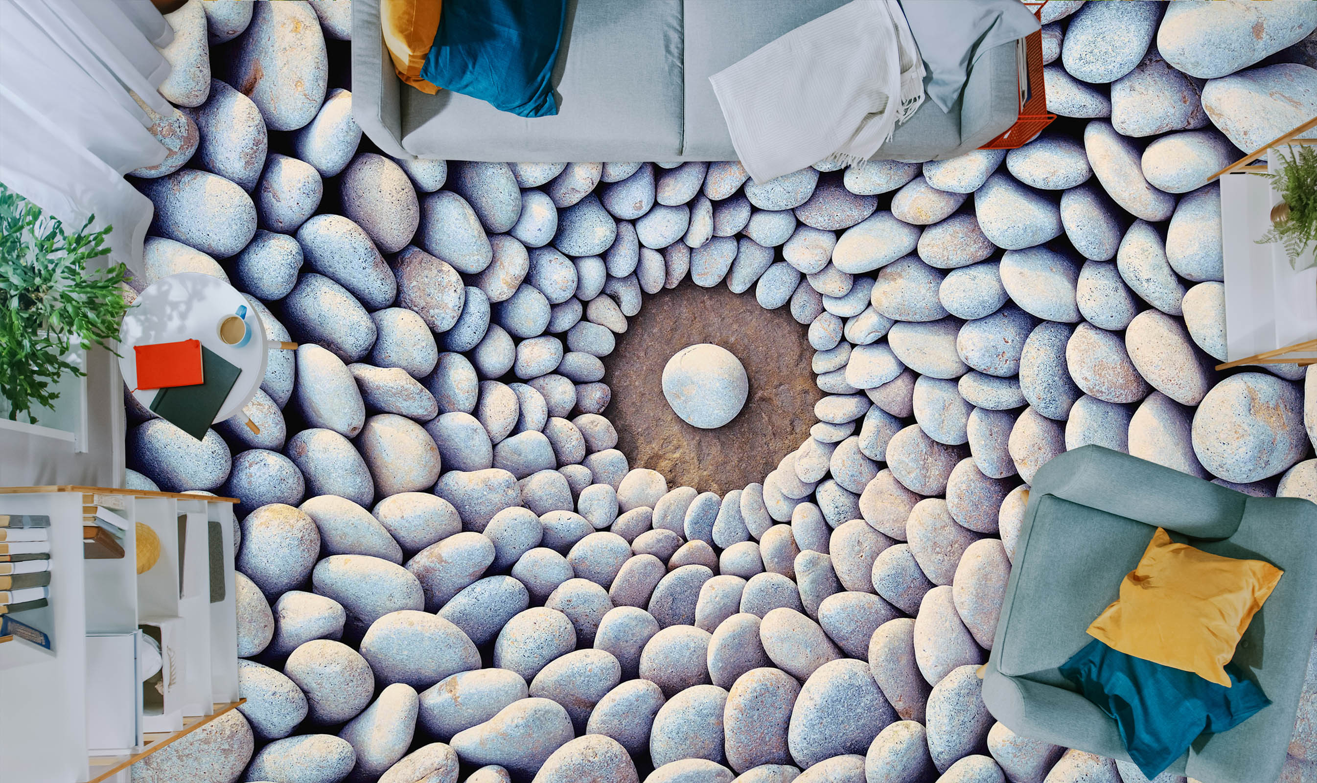 3D Fun Stone Sorting 022 Floor Mural Wallpaper Murals Rug & Mat Print Epoxy waterproof bath floor