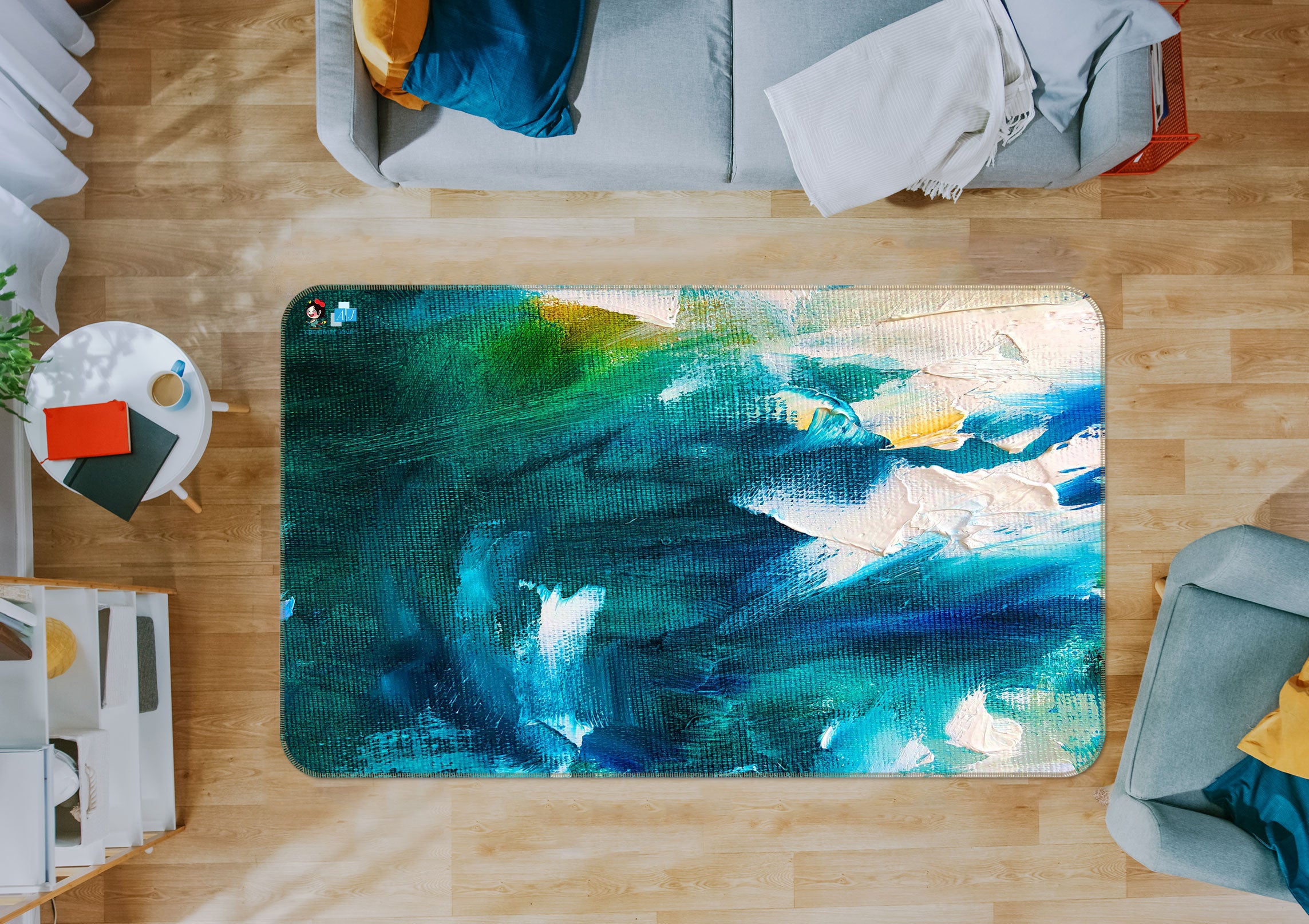 3D Color Pigment 1128 Skromova Marina Rug Non Slip Rug Mat