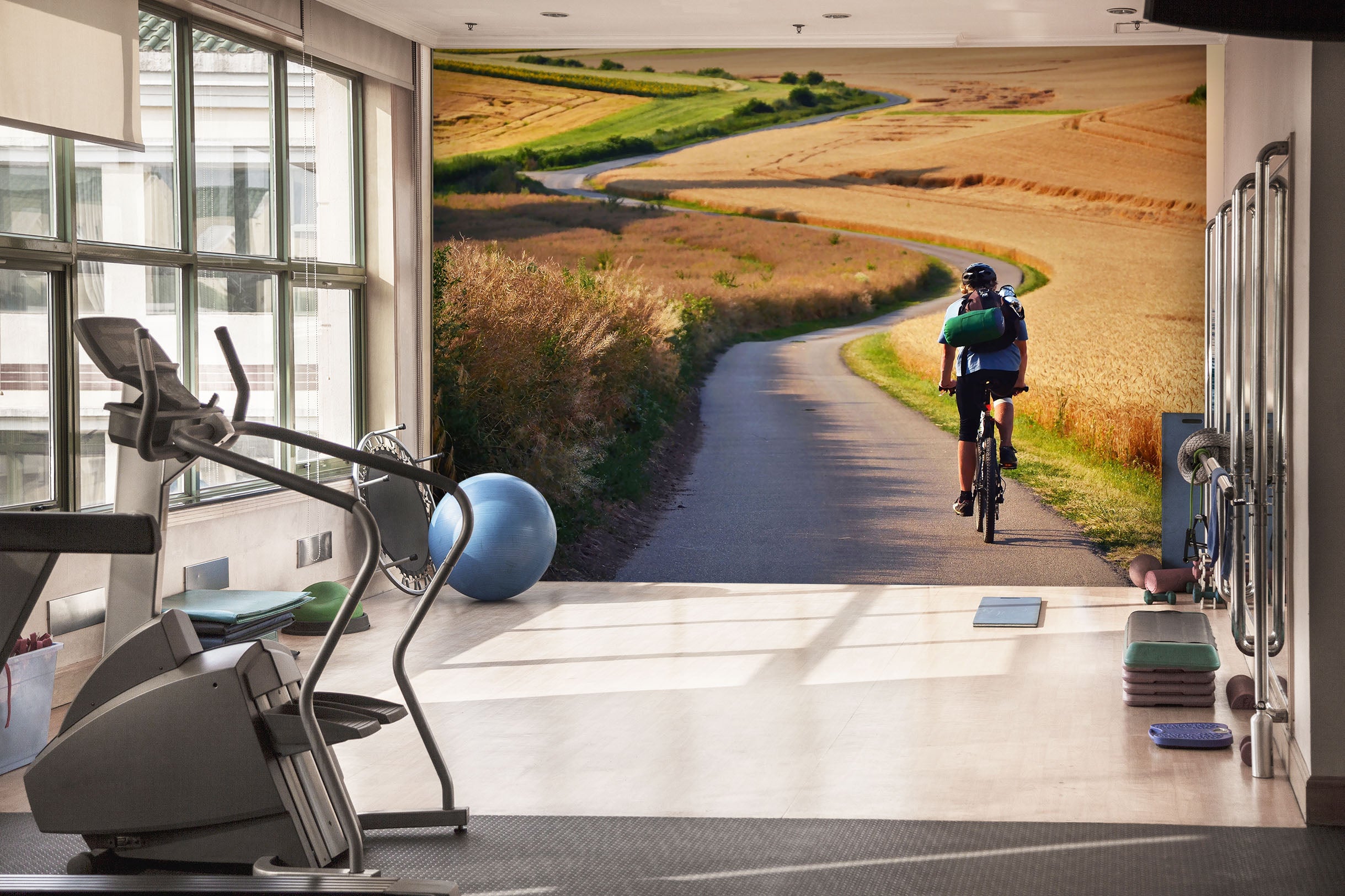 3D Backpack Riding 222 Wall Murals