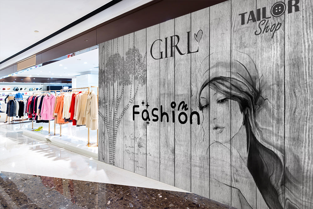 3D Girl Tree 1602 Wall Murals