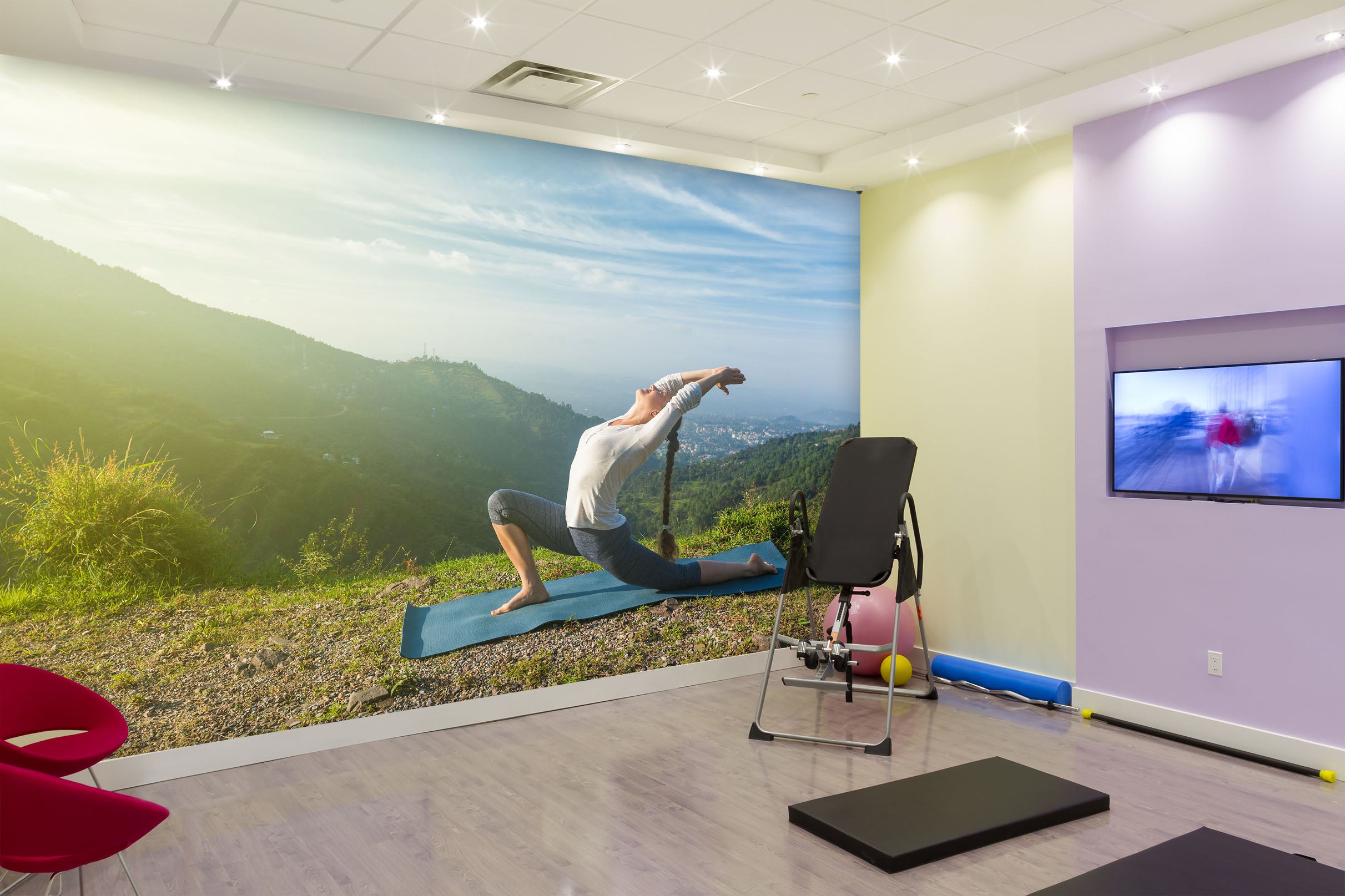 3D Morning Yoga 032 Wall Murals Wallpaper AJ Wallpaper 2