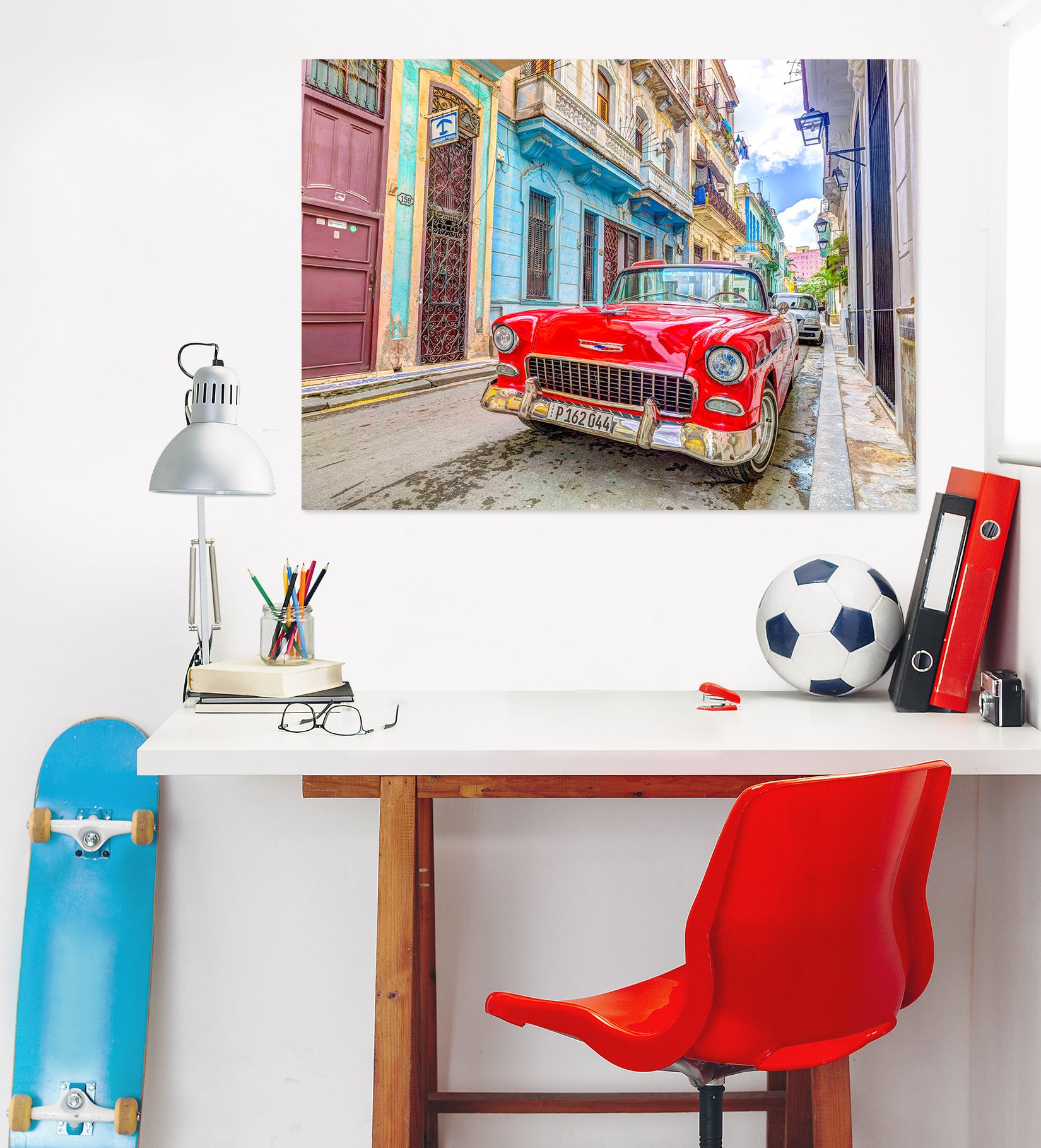 3D Red Truck 029 Assaf Frank Wall Sticker