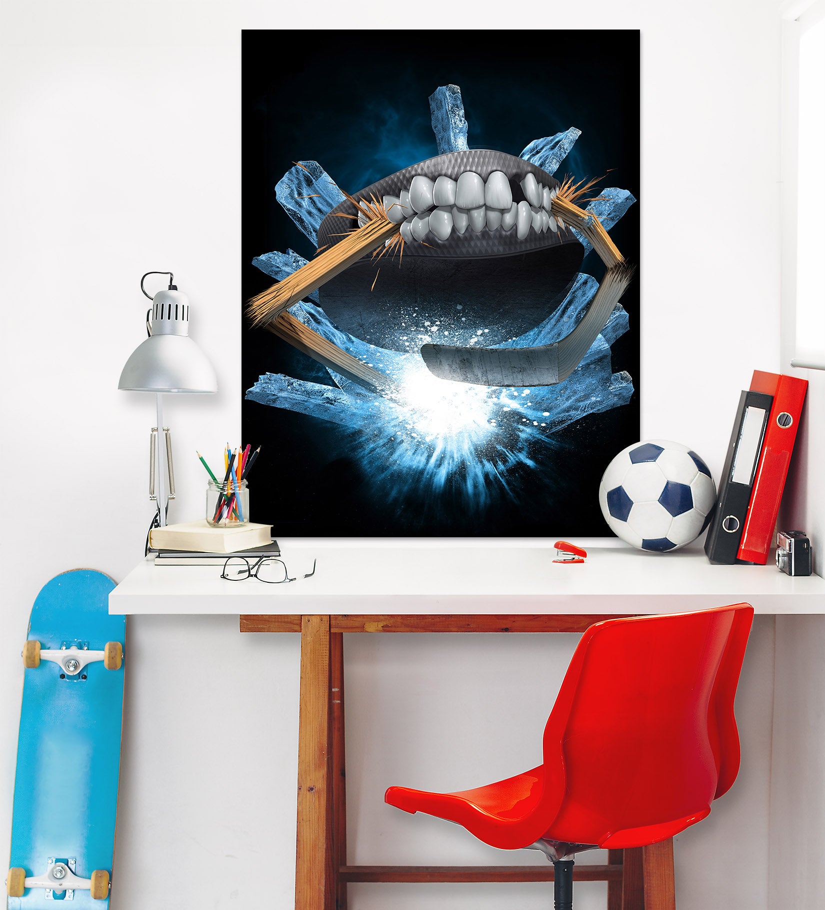 3D Teeth Wood 5114 Tom Wood Wall Sticker