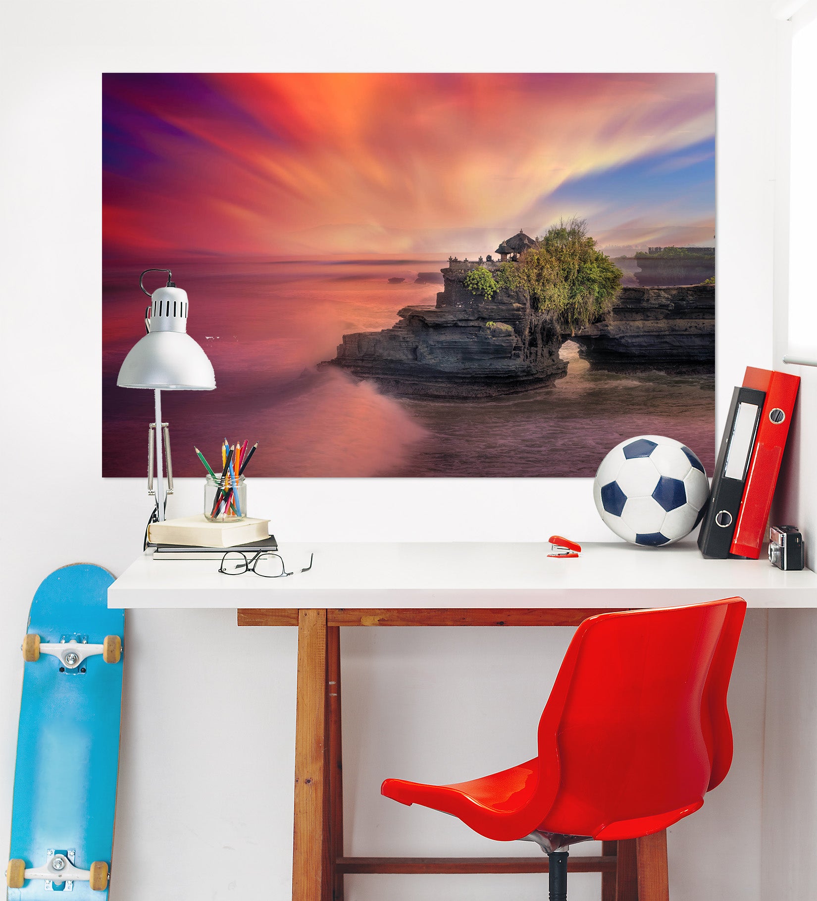 3D Sunset Canyon 111 Marco Carmassi Wall Sticker