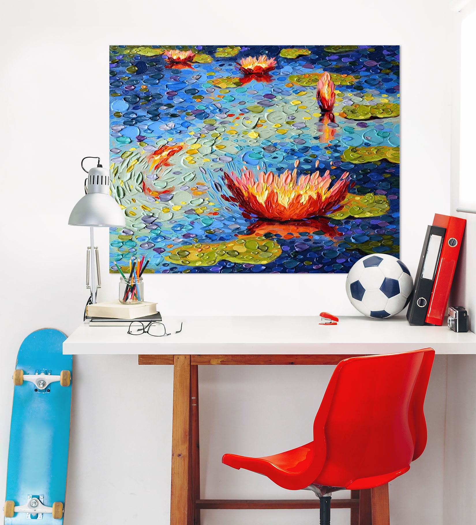 3D Lotus Pond 016 Dena Tollefson Wall Sticker