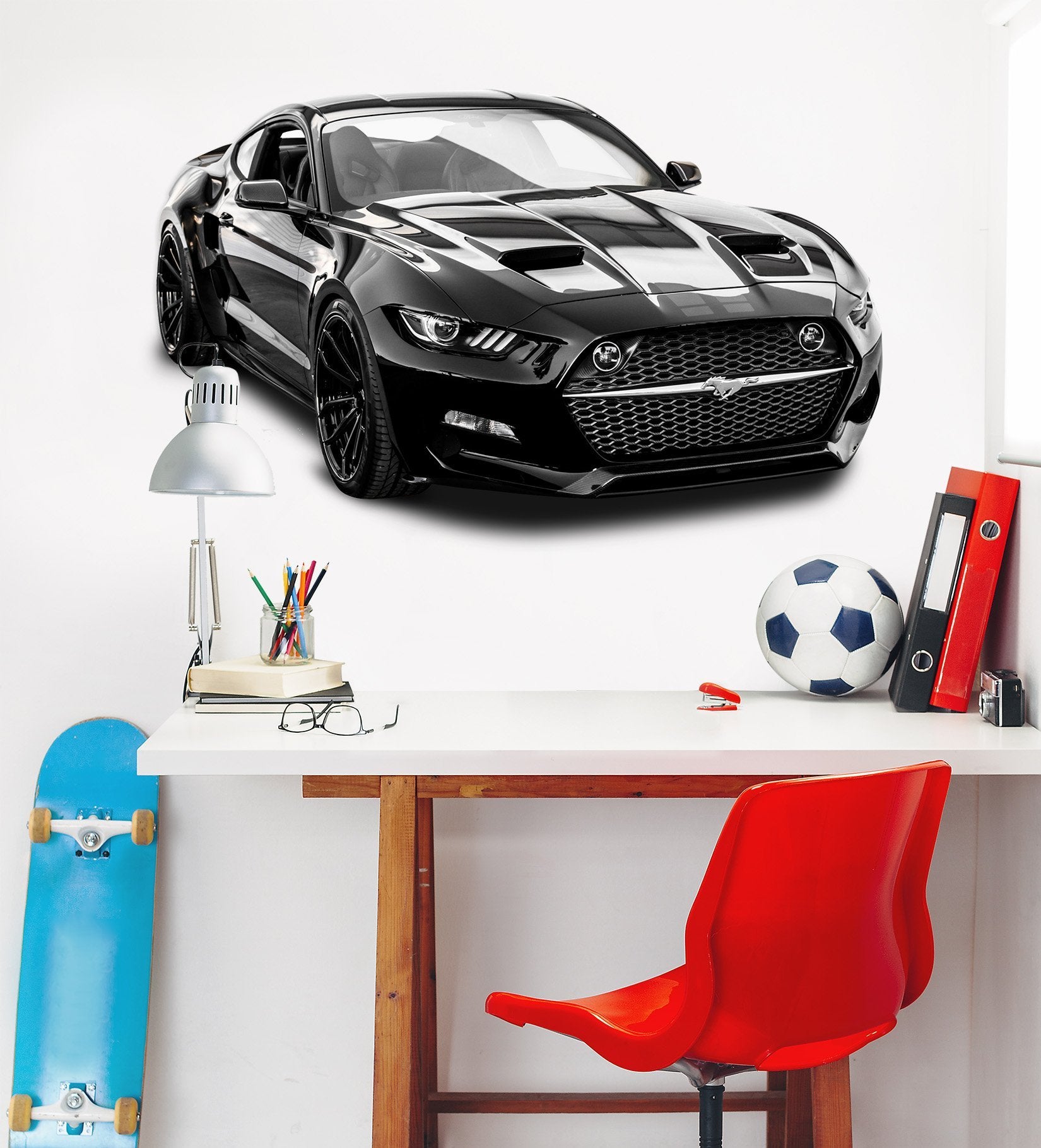 3D Wild Horse Black 0314 Vehicles Wallpaper AJ Wallpaper