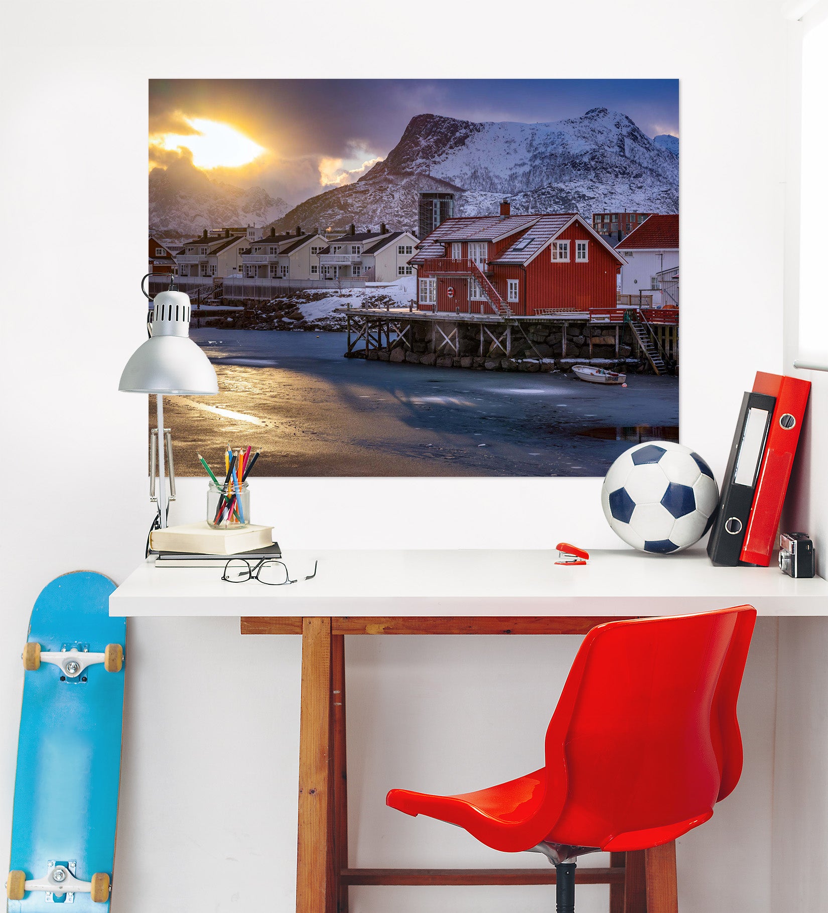 3D Red House 162 Marco Carmassi Wall Sticker