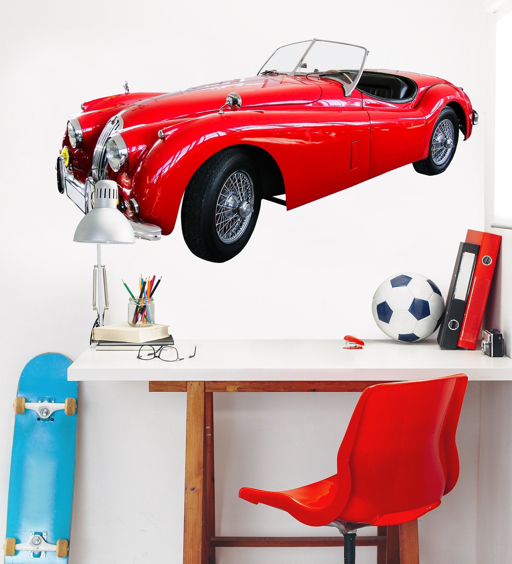 3D Traffic Red Hood 0242 Vehicles Wallpaper AJ Wallpaper