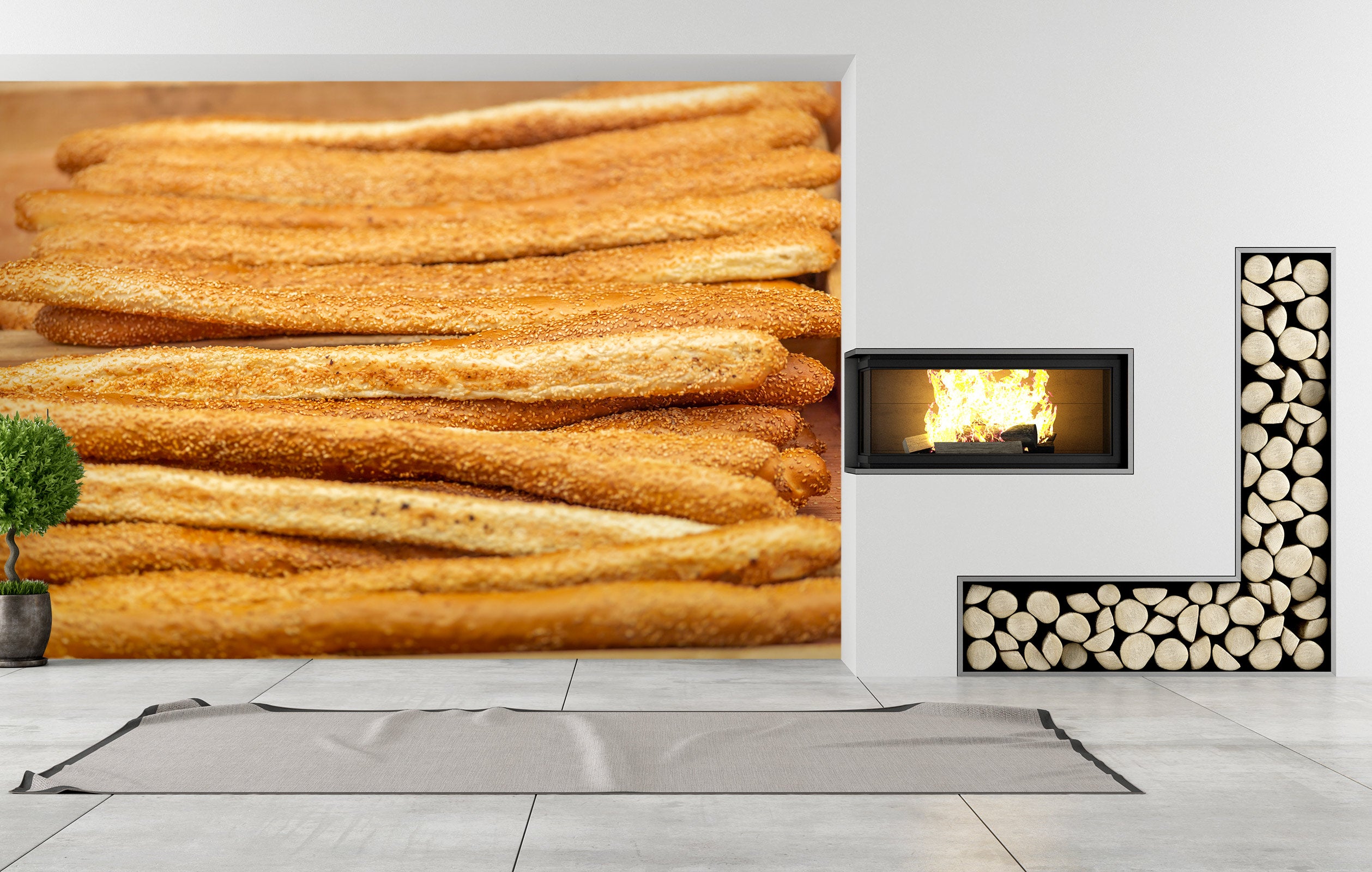 3D Yellow Bread 6248 Assaf Frank Wall Mural Wall Murals