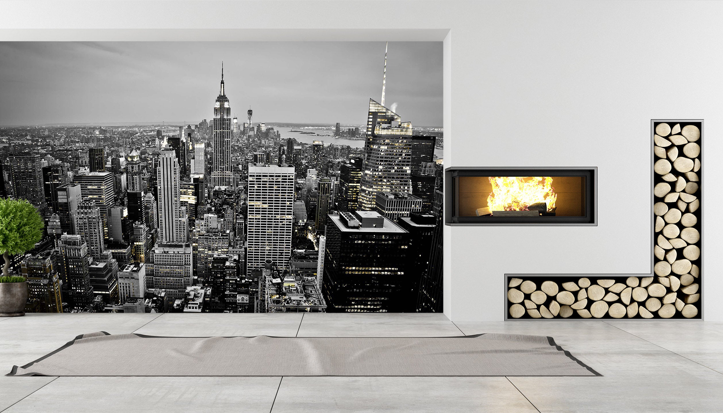 3D Grey City 1405 Wall Murals