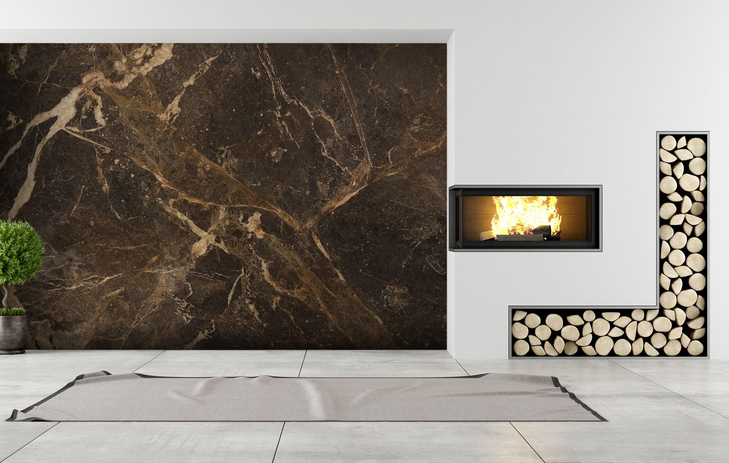 3D Black Marble Crack 03 Wall Murals Wallpaper AJ Wallpaper 2
