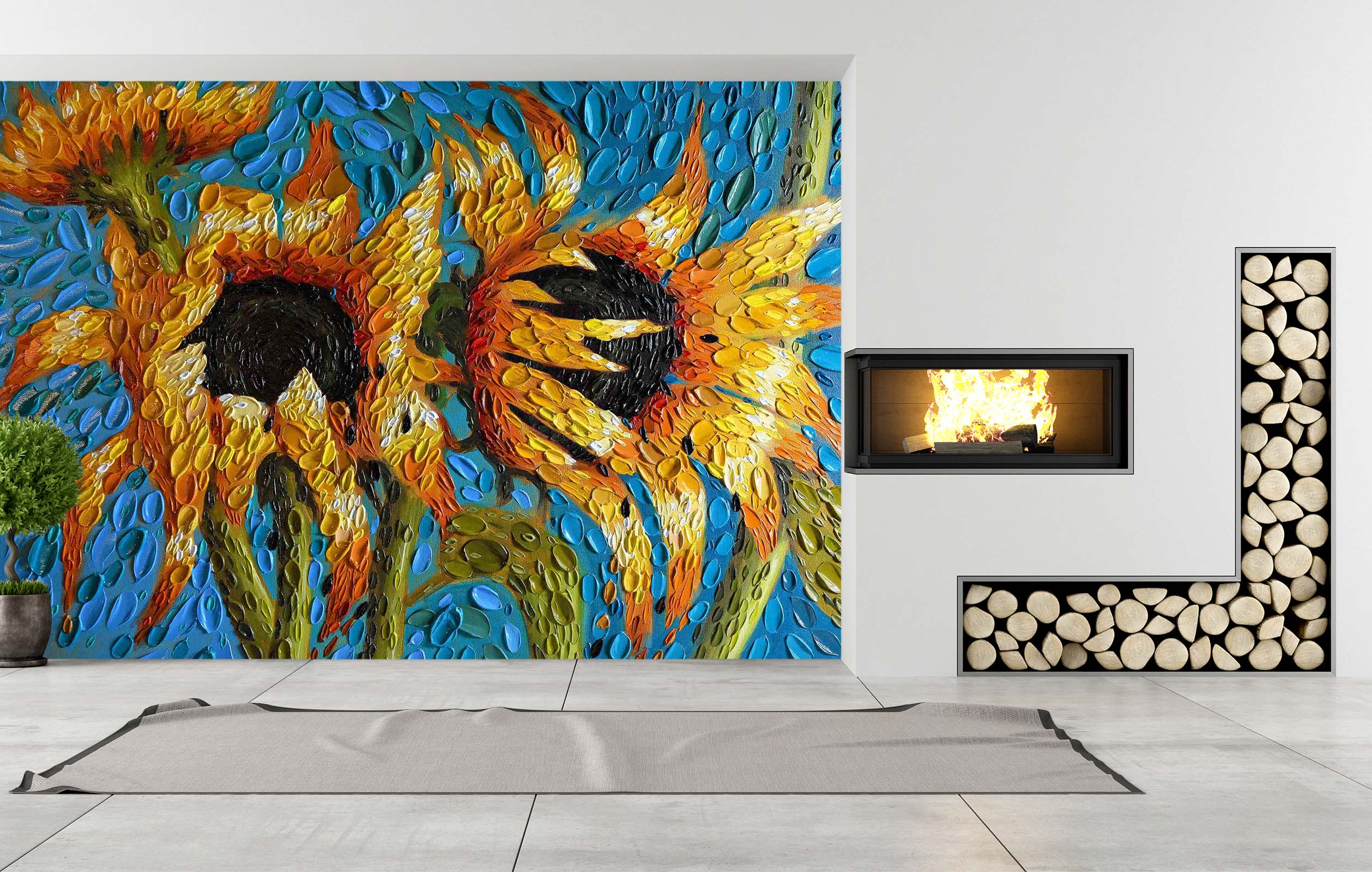 3D The Turquoise Dream 1423 Dena Tollefson Wall Mural Wall Murals