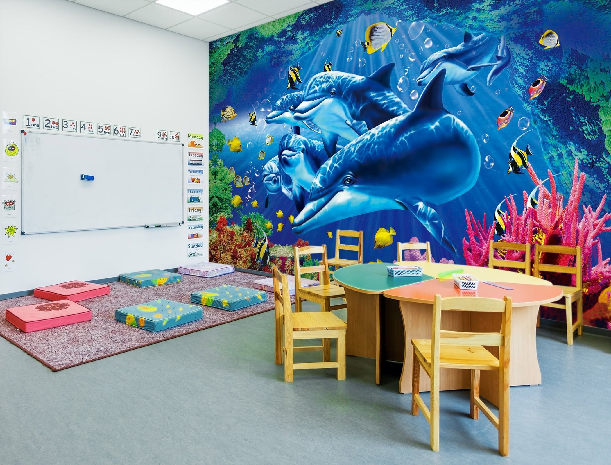 3D Cartoon Marine Life 22 Wall Murals Wallpaper AJ Wallpaper 2